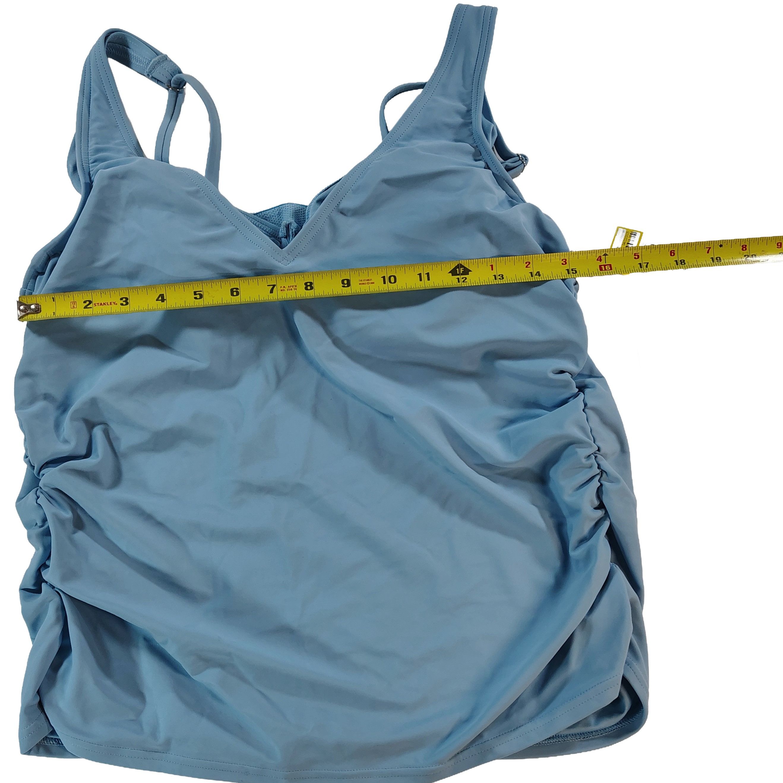 Lands' End Women's Brand New Light Blue Size 16 Land's End Swim-Top Size XL / US 12-14 / IT 48-50 - 4 Thumbnail