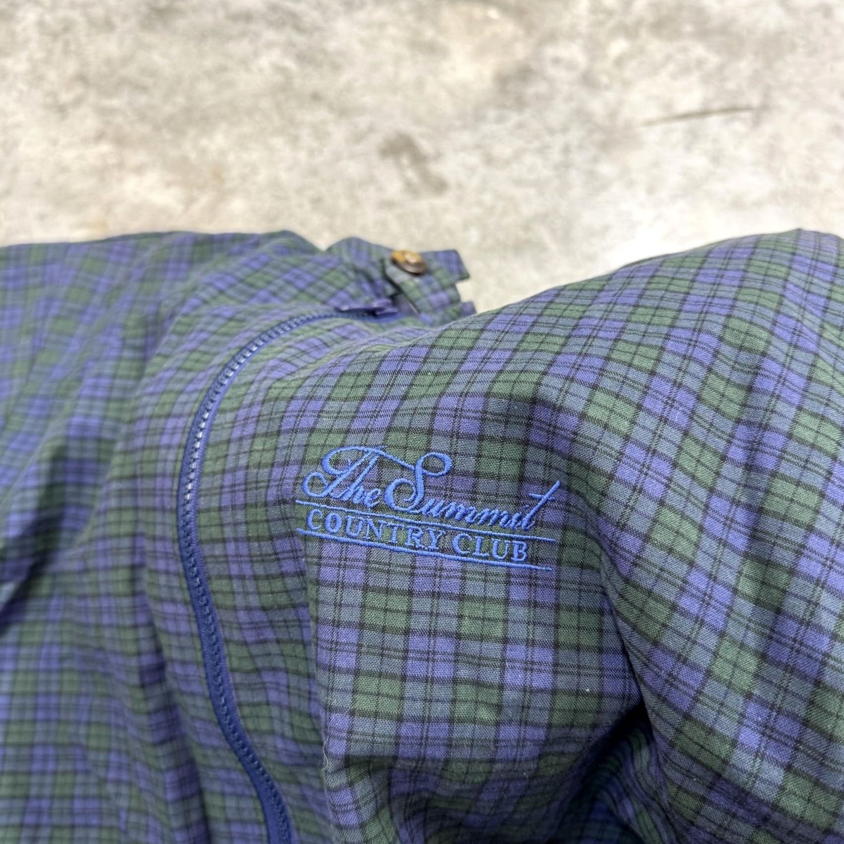 Vintage Duckster Jacket Mens M Green Plaid Full Zip The Summit Country Club 513 Windbreaker Casual Golf Preppy Logo Zipper Pockets Size US M / EU 48-50 / 2 - 3 Thumbnail