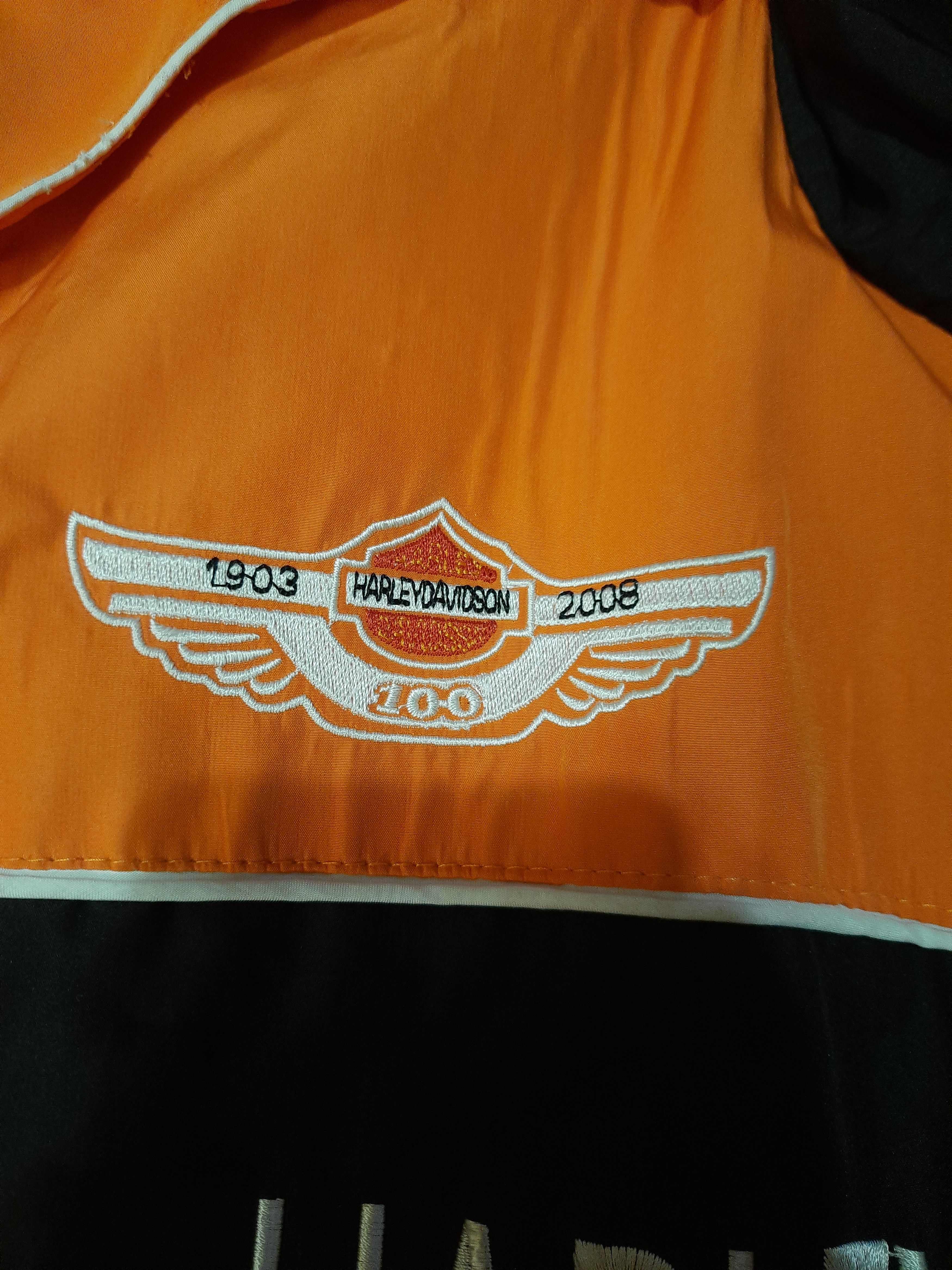 Harley Davidson Harley Davidson Chopper Vintage Bomber Parka Light Jacket Size US L / EU 52-54 / 3 - 3 Thumbnail