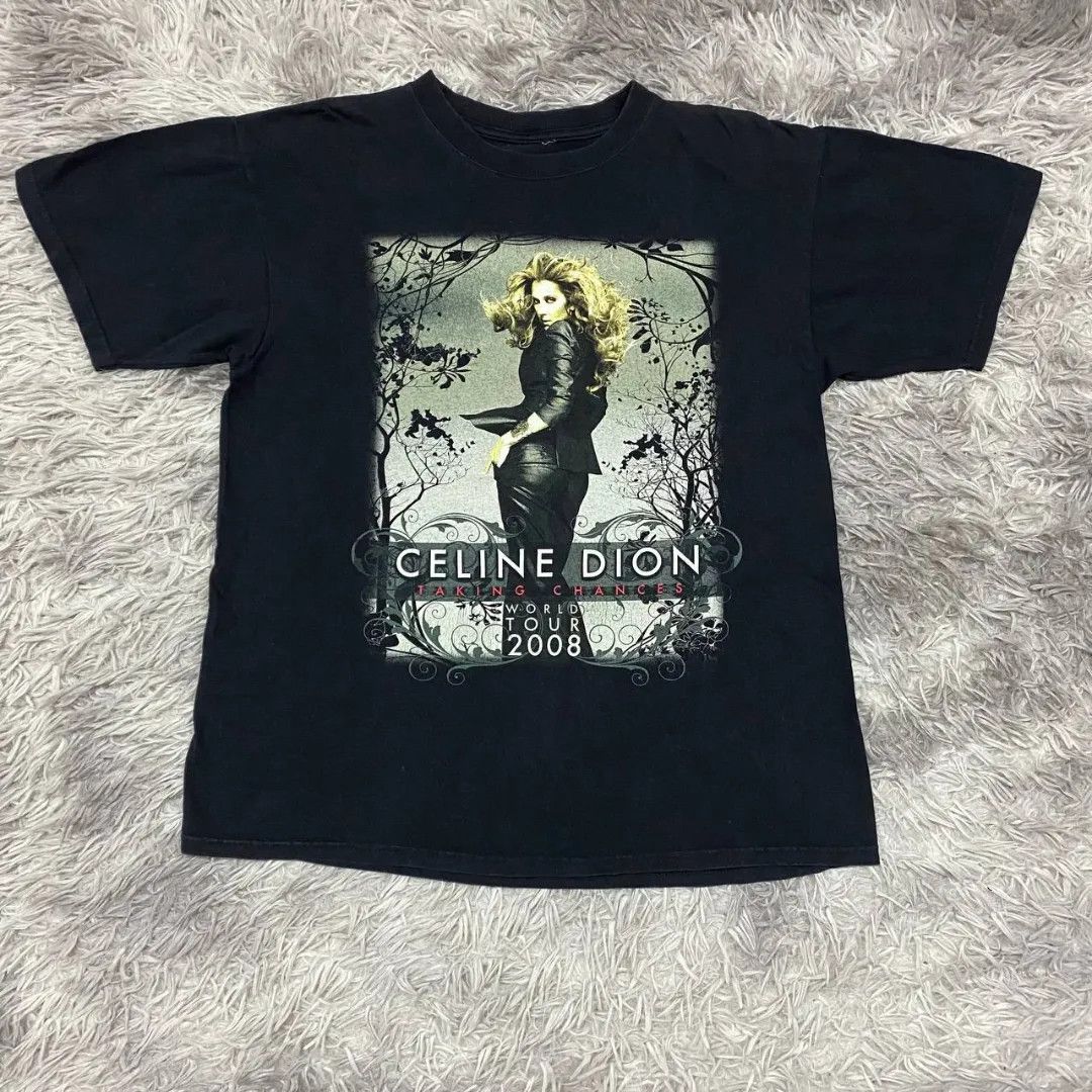 image of Band Tees x Vintage Celine Dion Band in Black, Men's (Size Large)