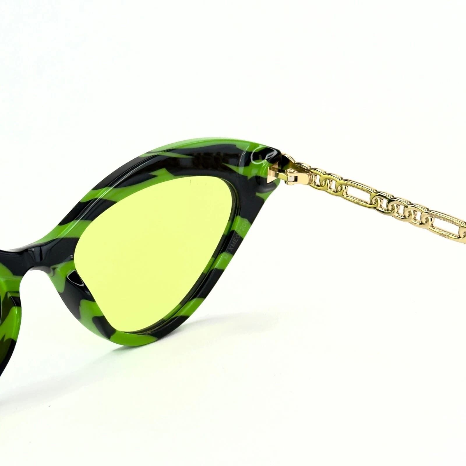 Gucci GUCCI GG0978S CHAIN 0978 Gold Black Green Heart Charm 006 Size ONE SIZE - 6 Thumbnail