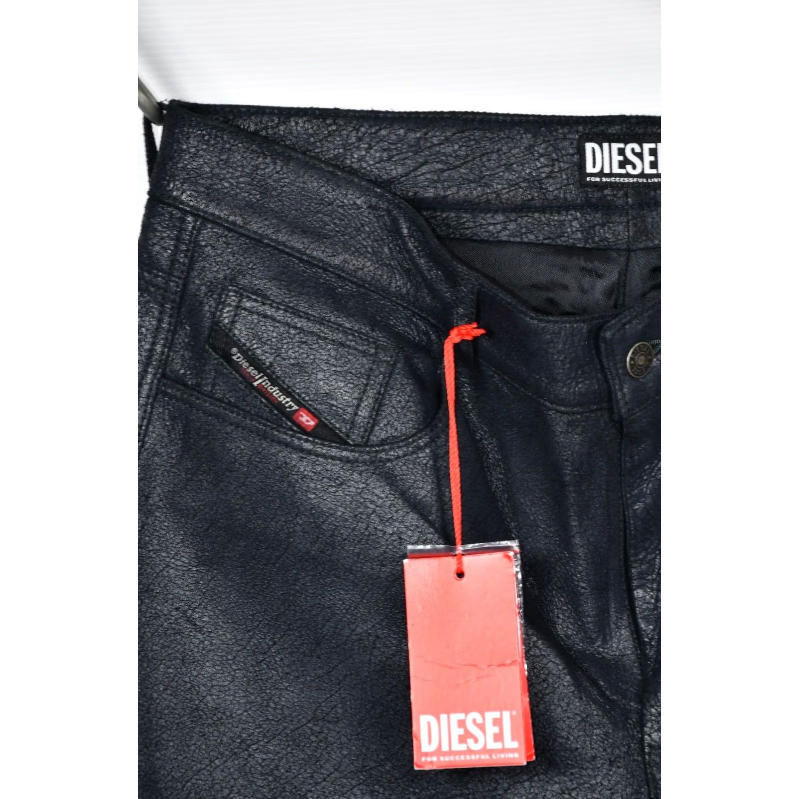 Diesel Diesel L-MAC-CRK Leather Pants Mens Black W34 Pants Leather Mens Wool? Size US 34 / EU 50 - 4 Thumbnail