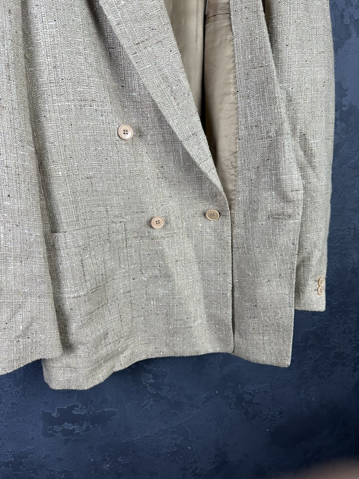 Lanvin × Vintage 90’s LANVIN Vintage Men's Double Blazer Size 48 Size 48L - 6 Thumbnail