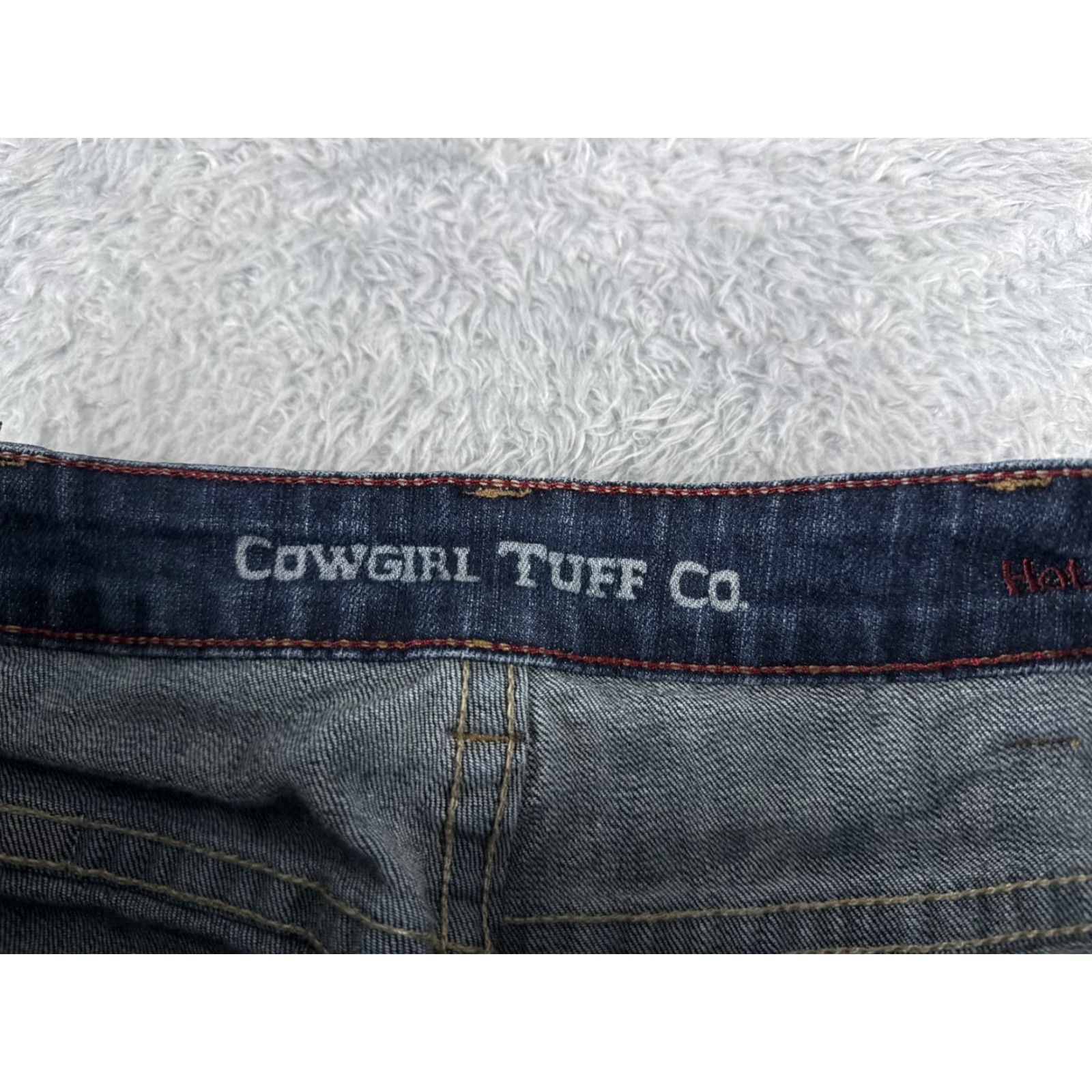 Denime Cowgirl Tuff Jeans Women Bootcut 28x30 Blue Denim Low Rise 5-Pocket Stretch Regular Slim Western Cowboy Southwestern Mens Womens Size 28" / US 6 / IT 42 - 6 Thumbnail