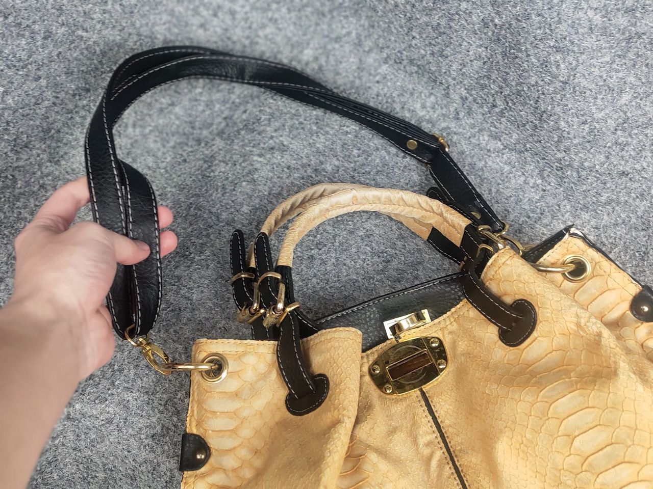 Chloe Vintage 90's Chloe Style bag snakeskin texture handles Y2K Size ONE SIZE - 22 Thumbnail