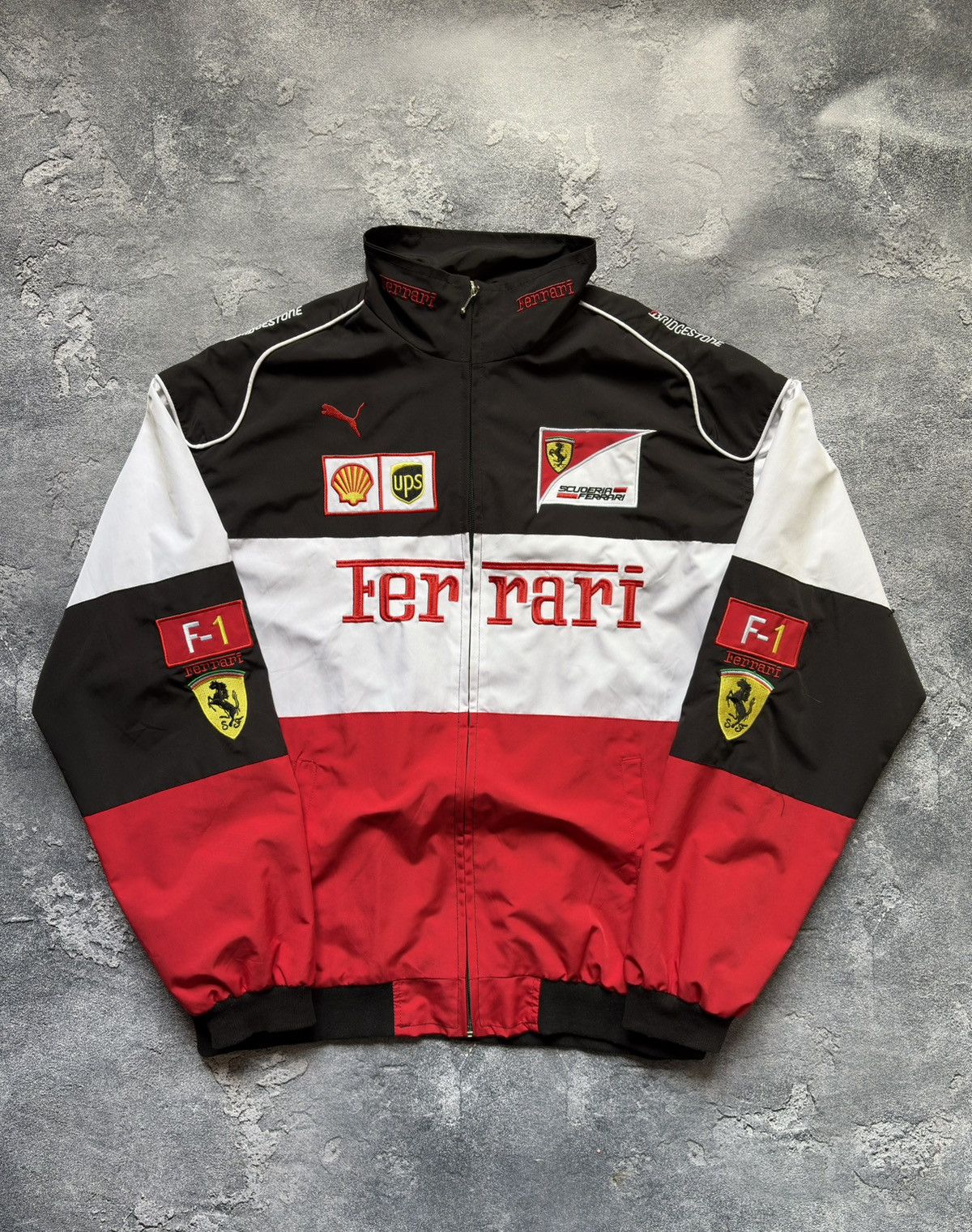 Formula 1 Crazy Vintage Puma Ferrari F-1 Y2K Big Logo Racing Jacket Size US XXL / EU 58 / 5 - 1 Thumbnail