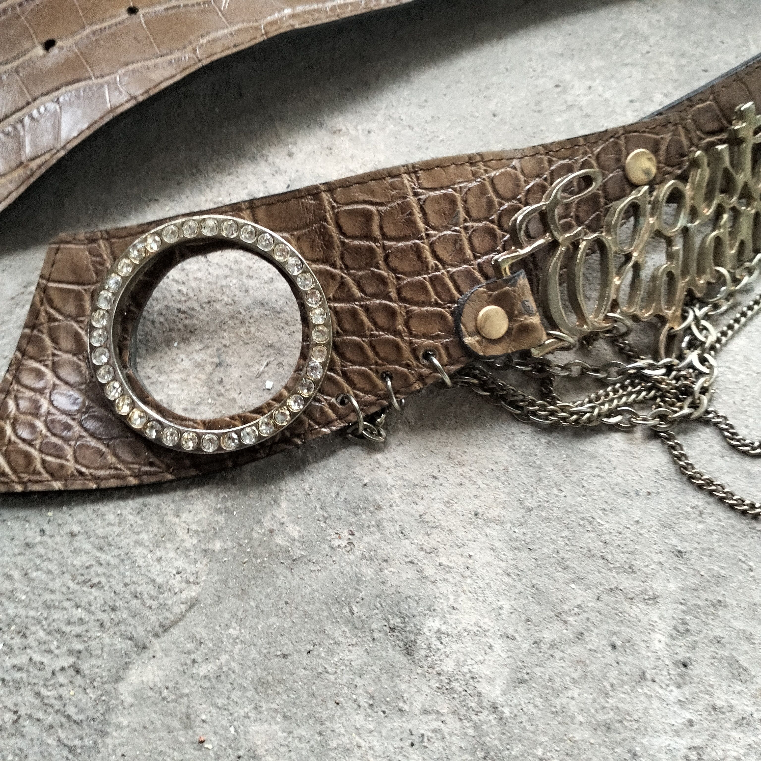 Japanese Brand EGOIST SNAKE SKIN CHAIN BELT Size ONE SIZE - 6 Thumbnail