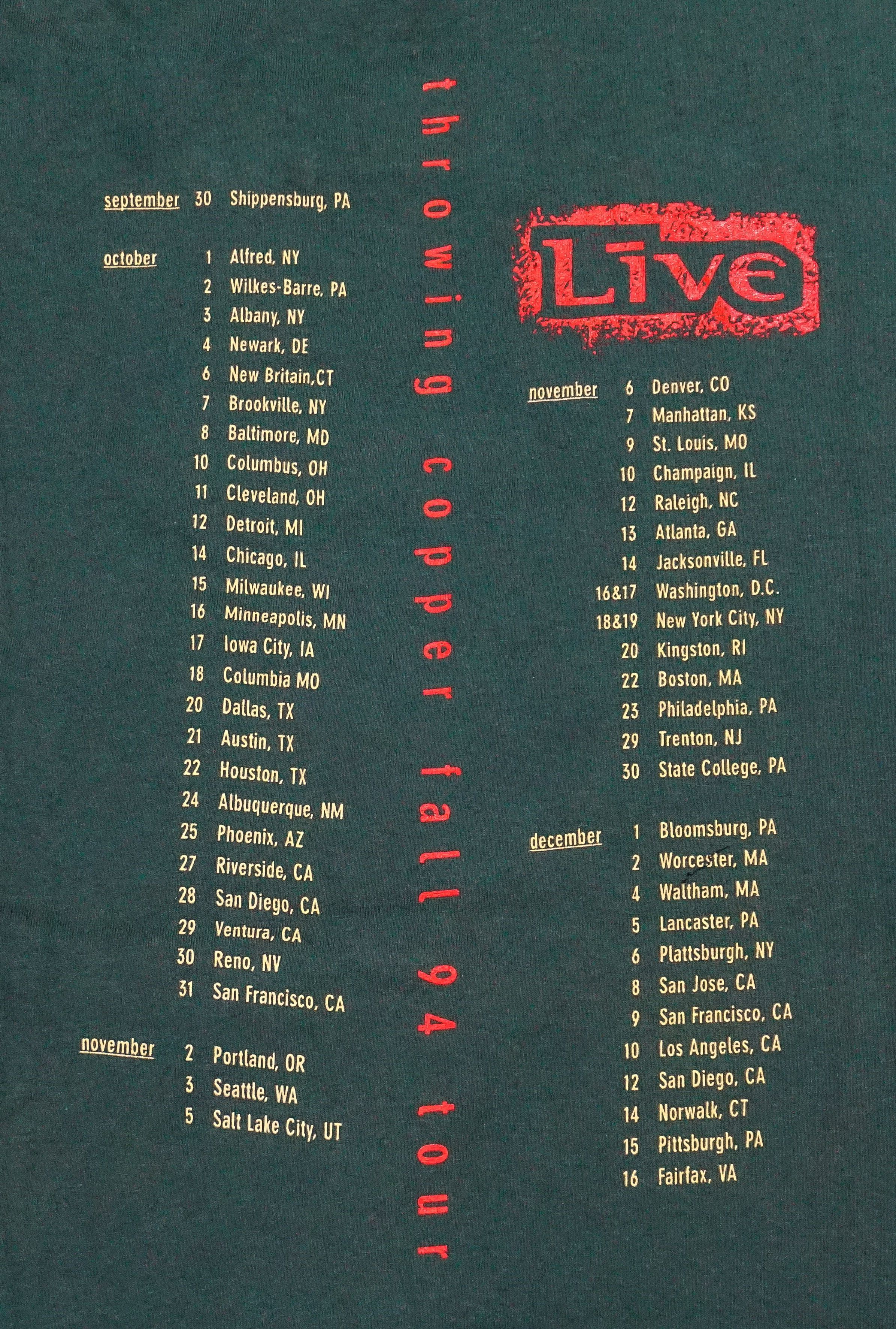 Band Tees × Mostly Heard Rarely Seen × Vintage Live "Throwing Copper Fall Tour " Album cover T-shirt Size US XL / EU 56 / 4 - 5 Thumbnail