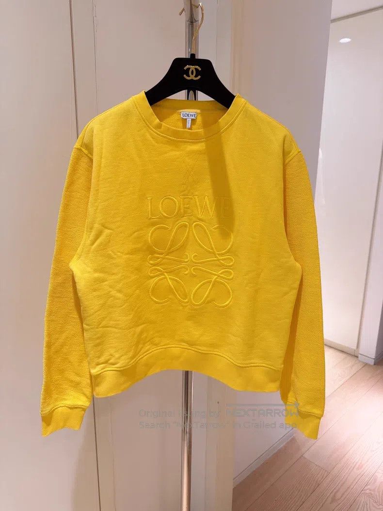 Loewe Loewe Embroidered Logo Yellow Patchwork Hoodie Size S / US 4 / IT 40 - 1 Thumbnail