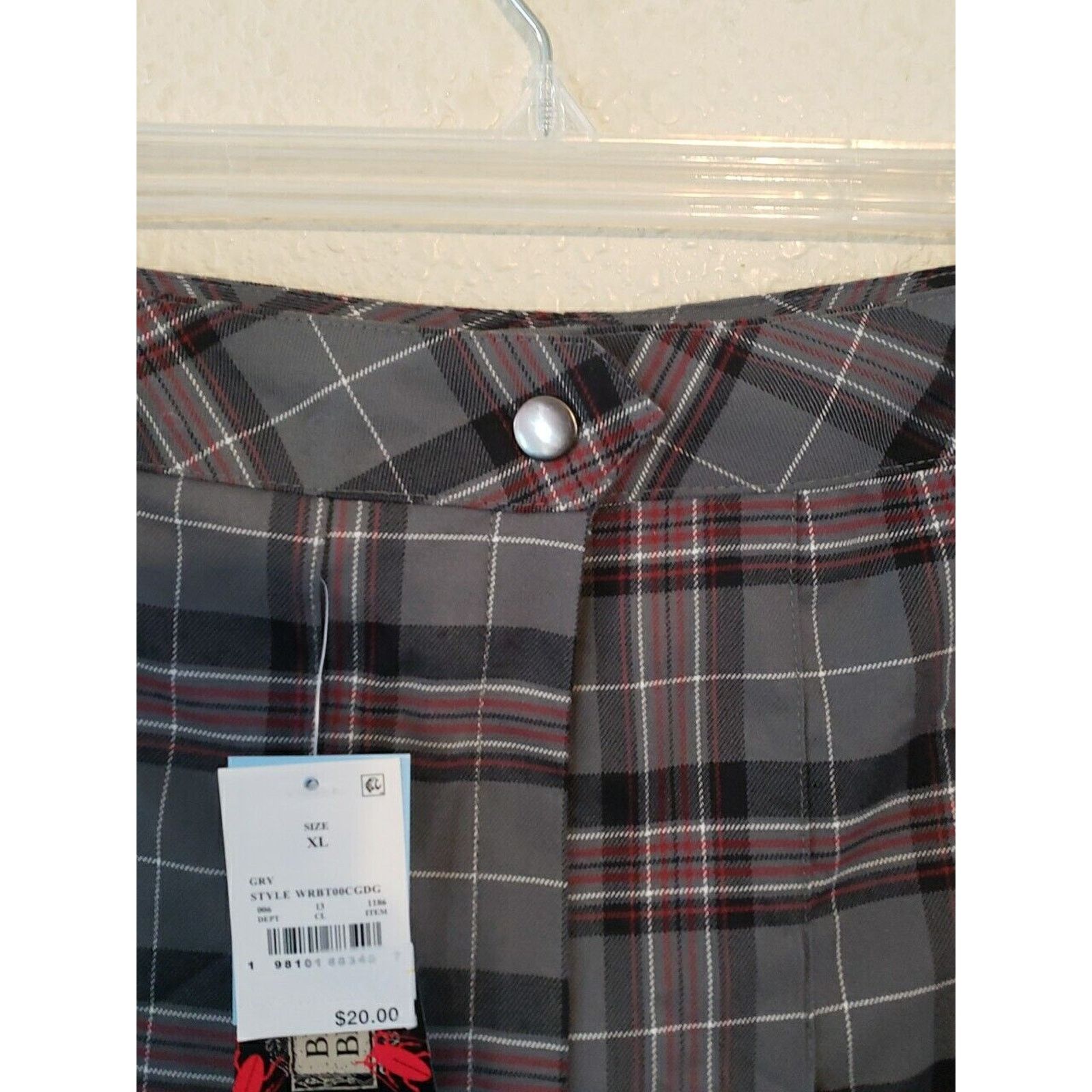 Other Beetlejuice Plaid Skirt Preppy Bugs XL Skort Pleated Goth Size 30" / US 8 / IT 44 - 4 Thumbnail