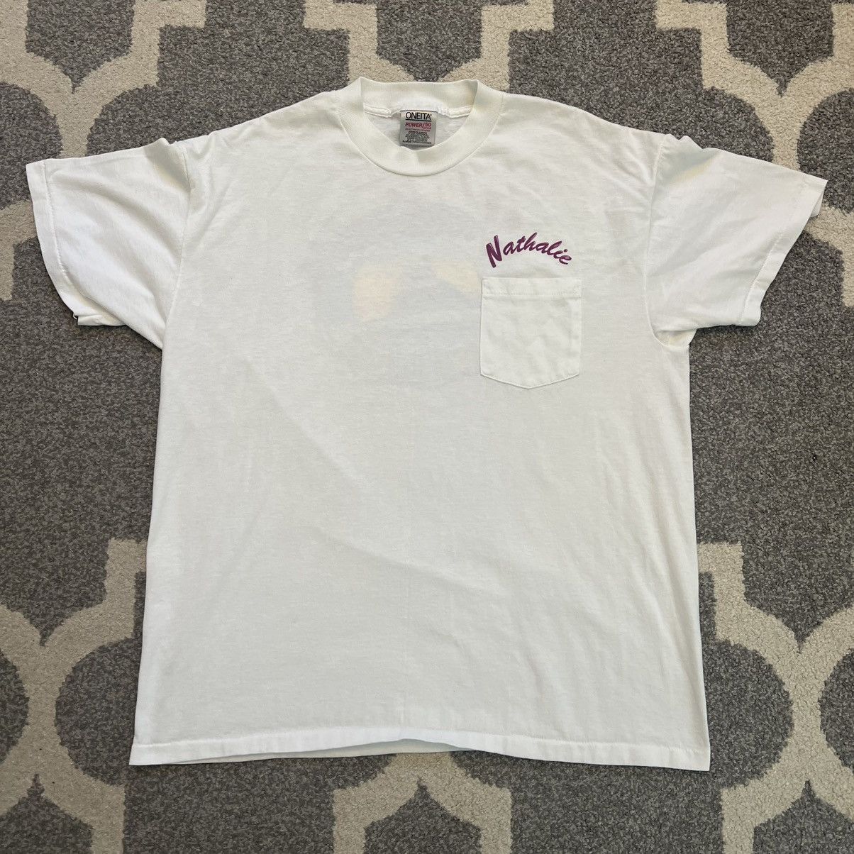 Vintage vintage 90s oneita nathalie long beach ca pocket tee Size US XL / EU 56 / 4 - 1 Thumbnail