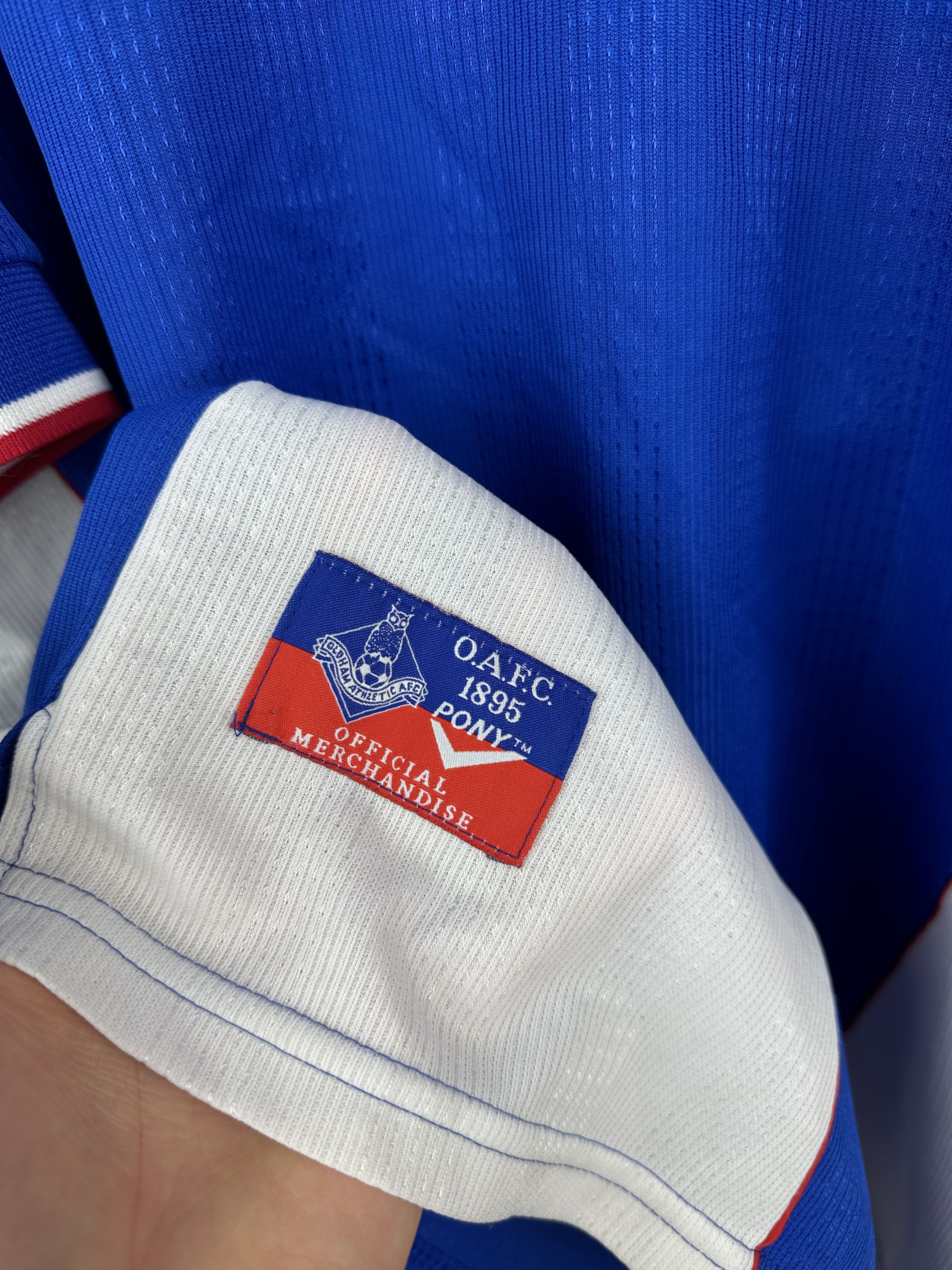 PONY × Vintage Oldham Athletic Home football shirt 1998 Soccer Jersey Rare Size US XL / EU 56 / 4 - 7 Thumbnail