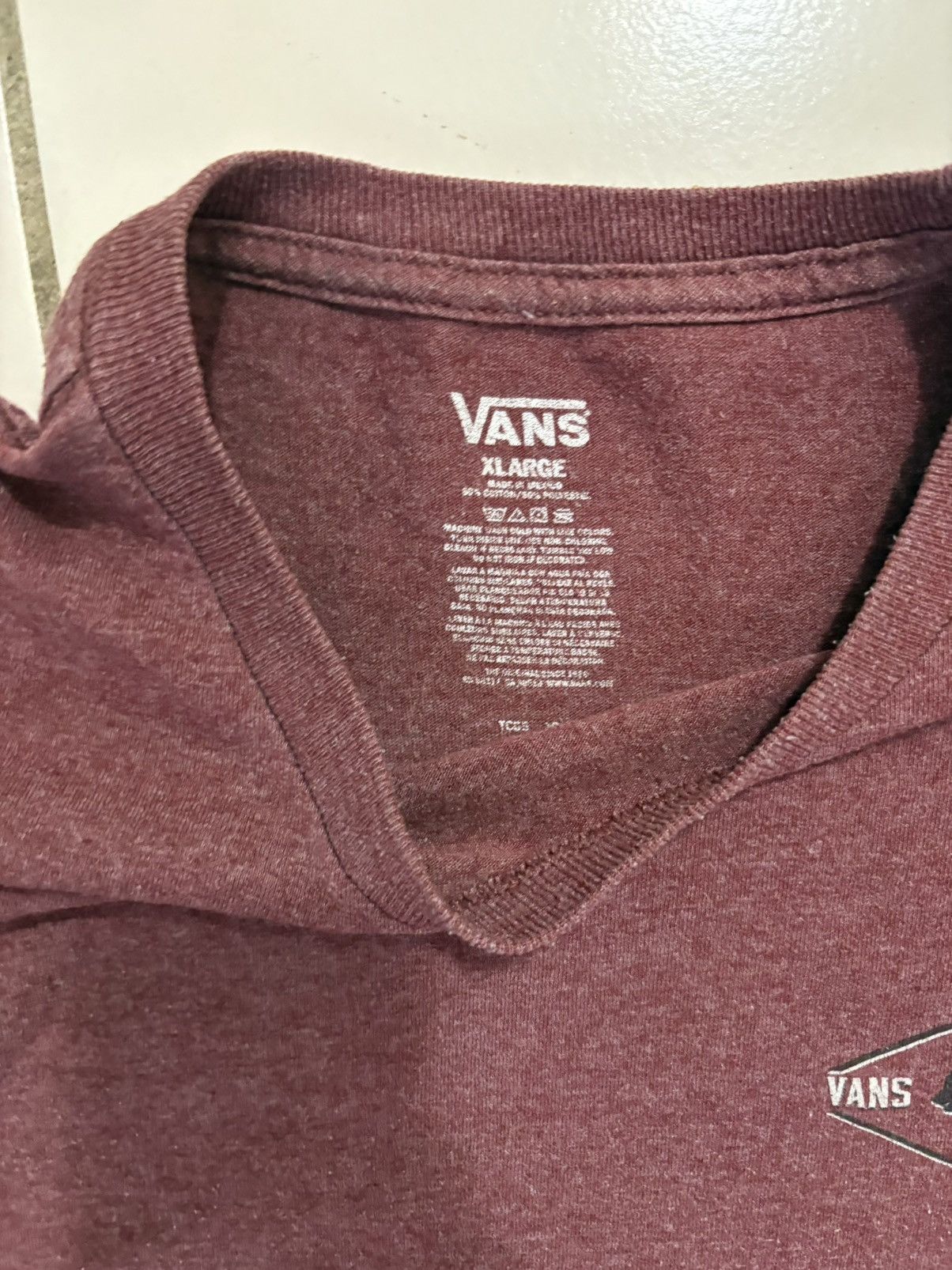Vans Cool And Casual Maroon Van’s Tee Size US XL / EU 56 / 4 - 4 Thumbnail