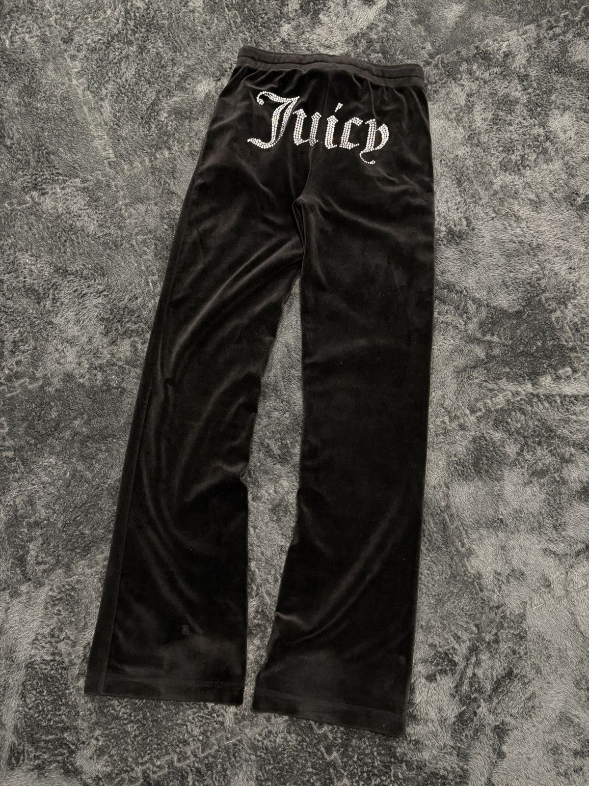 Juicy Couture Juicy Couture Black Velour Big Logo Suit Hoodie + Pants Size XS / US 0-2 / IT 36-38 - 6 Thumbnail
