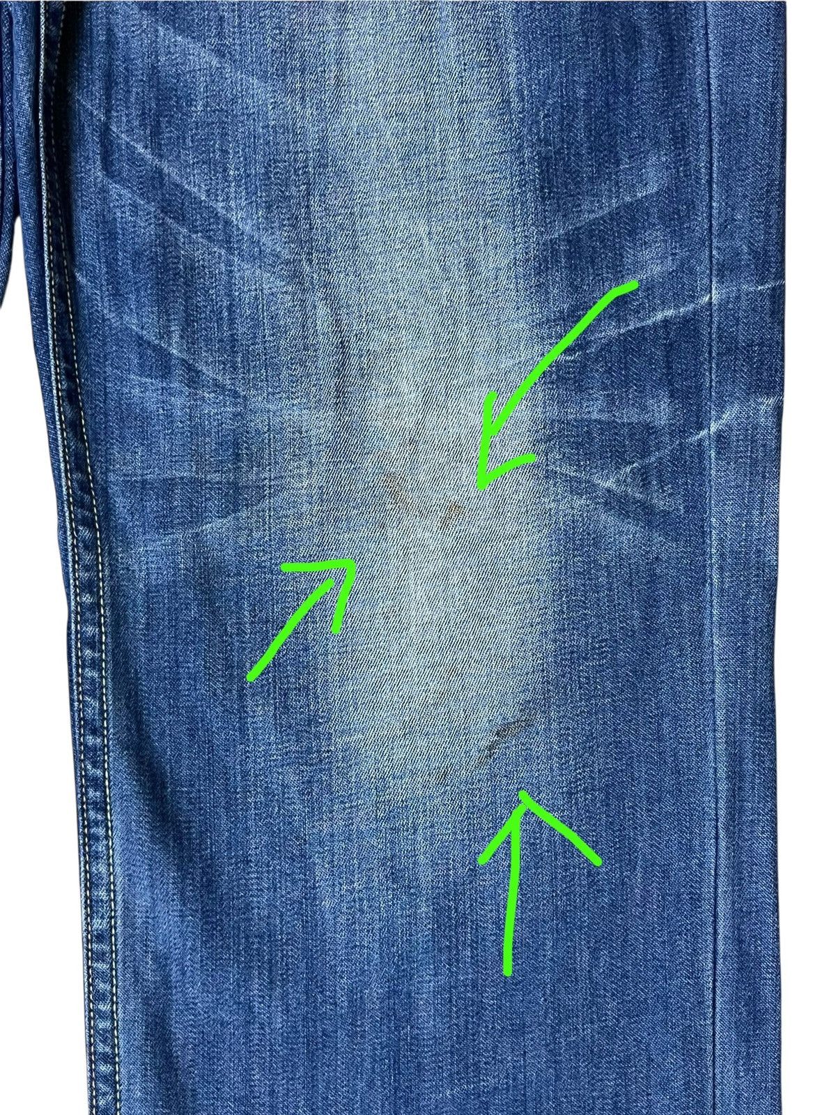 Japanese Brand Japanese y2k BIG TRAIN OSAKA JEANS skull patches dirty jeans Size US 33 - 7 Thumbnail
