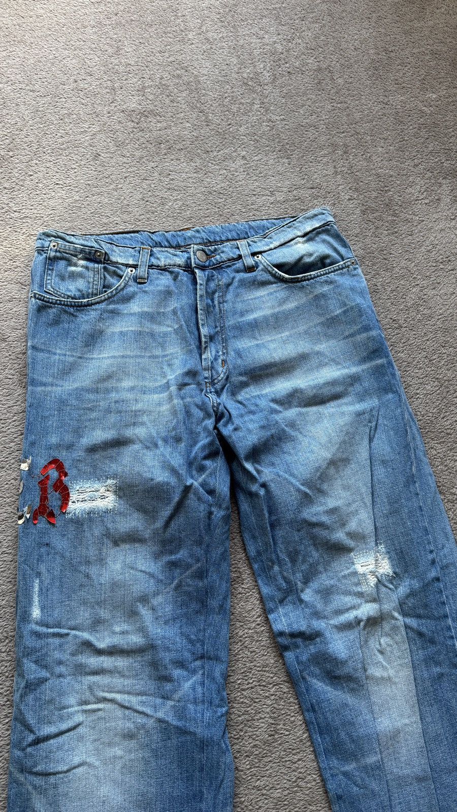 Hysteric Glamour Iceberg Washed Ripped Distressed Jeans ed hardy dsquared y3 Size US 32 / EU 48 - 2 Thumbnail