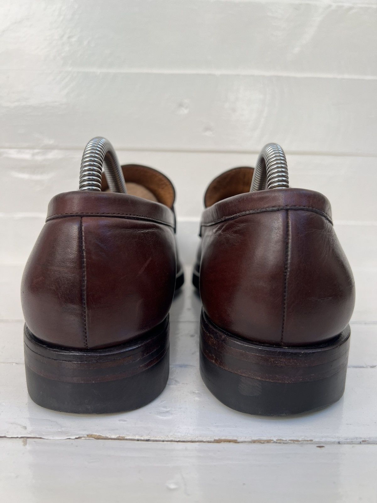 Carmina Carmina Burgundy Penny Loafer Split Toe Shoes Rubber Sole Size US 8 / EU 41 - 7 Thumbnail