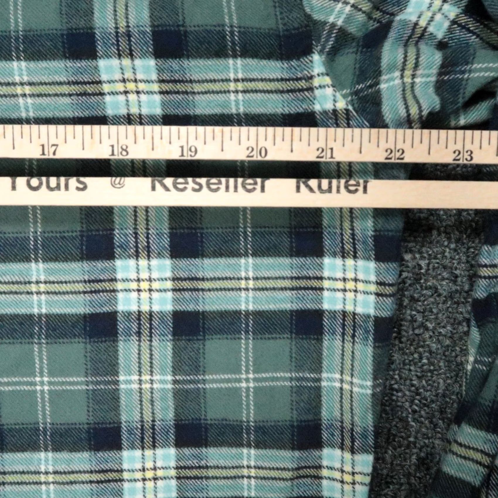 Relwen Relwen Shirt Mens M Green Blue Plaid Flannel Long Sleeve Button-Up Pocketed Size US M / EU 48-50 / 2 - 5 Thumbnail
