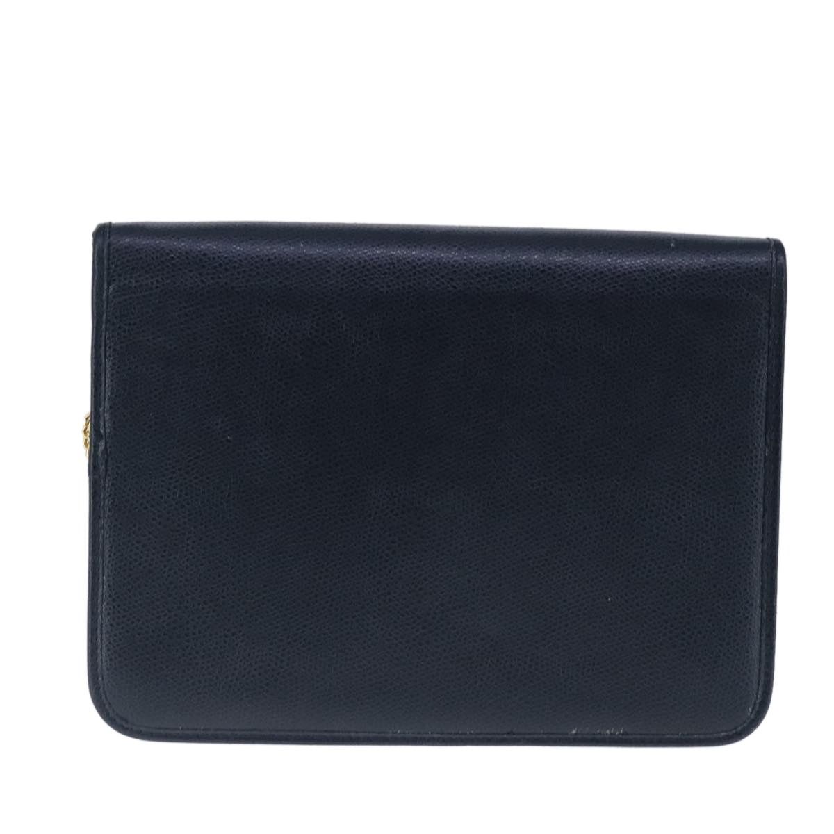 Dior DIOR Chain Shoulder Bag Leather Navy Gold Size ONE SIZE - 3 Thumbnail