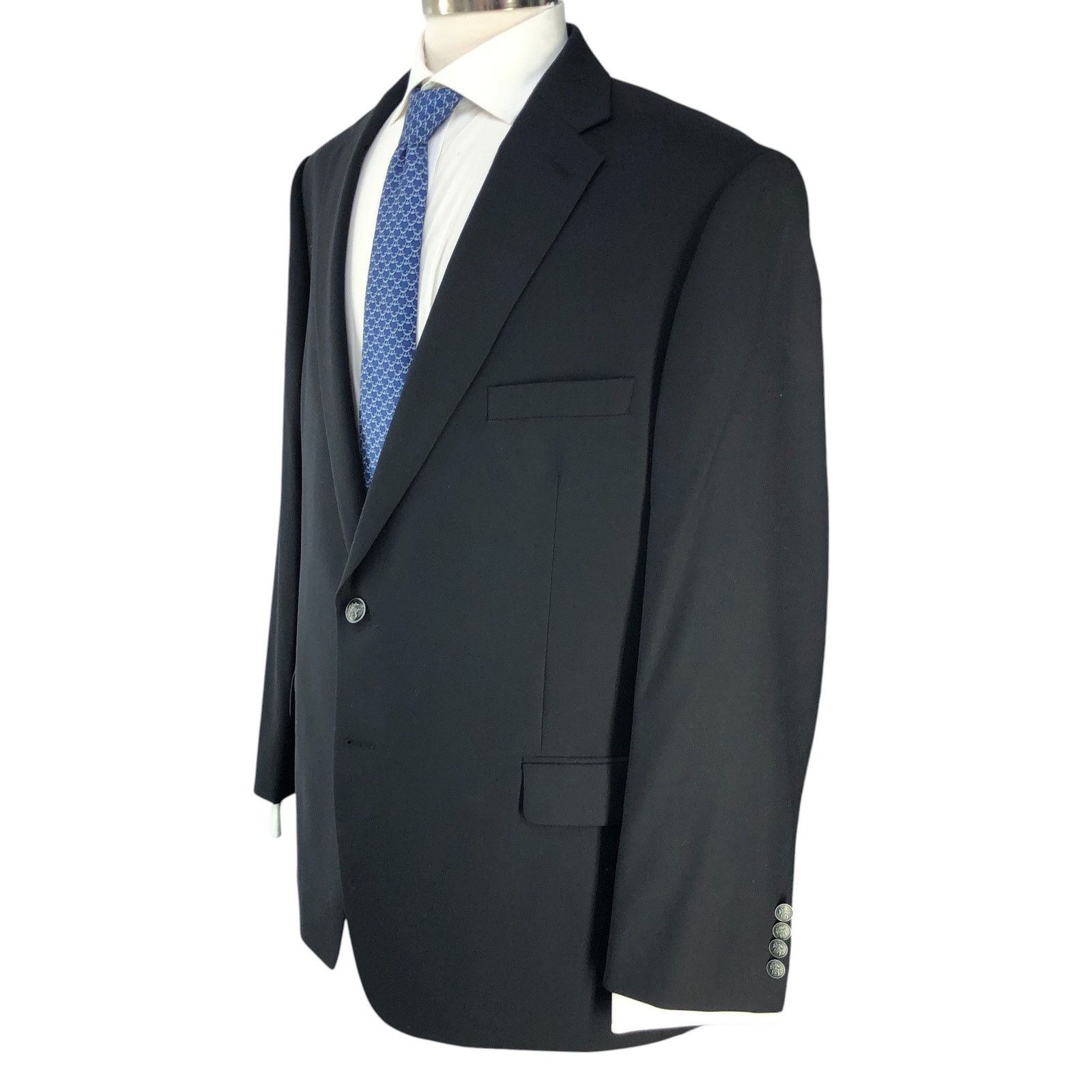 Hart Schaffner Marx Hart Schaffner Marx HSM Size 50R Blazer Blue Metal Buttons Size 50R - 6 Thumbnail