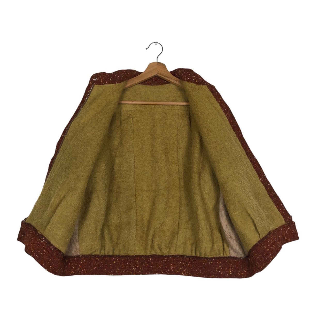 Japanese Brand 📌Vintage Wool Bomber Jacket Herringbone Nemeth Design Size US M / EU 48-50 / 2 - 14 Thumbnail
