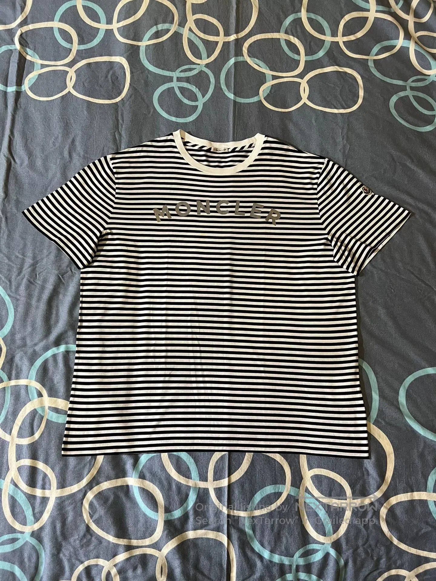 Moncler Moncler Double Logo Striped Knit T-Shirt. Size US XL / EU 56 / 4 - 1 Thumbnail