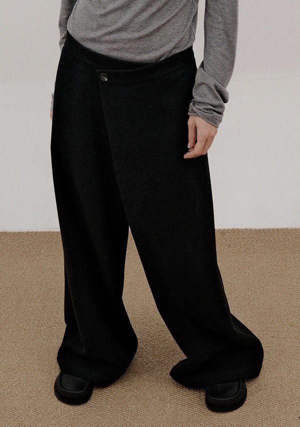 Cleanfit retro fashion premium wrap wool pants