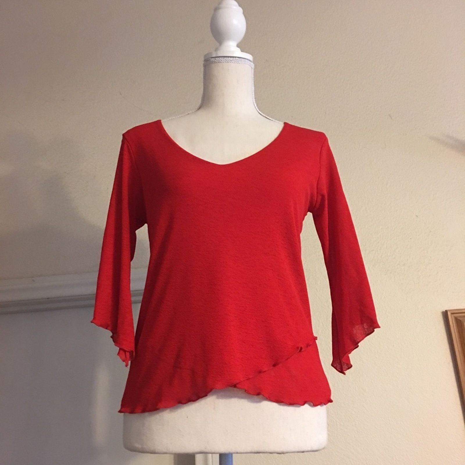 Other JKLA red stretchy 3/4 Sleeve Top NWOT M Size M / US 6-8 / IT 42-44 - 1 Thumbnail