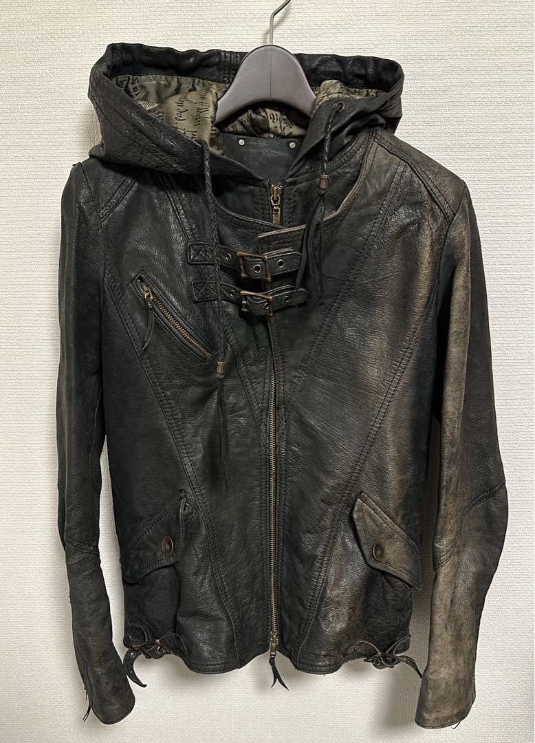 If Six Was Nine 14th Addiction Hooded Leather Jacket | Grailed