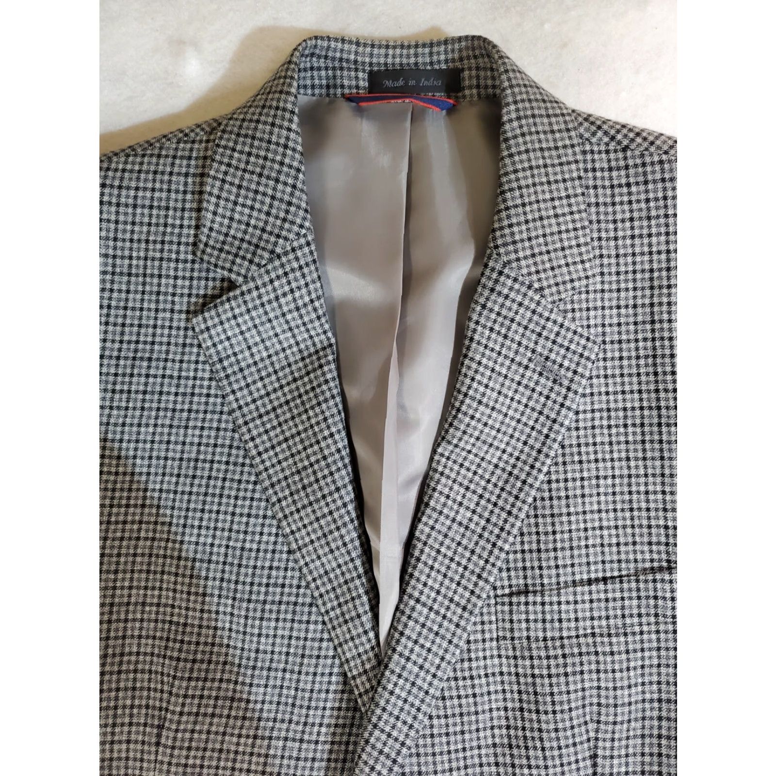 Izod IZOD Blazer Sport Coat Jacket Two Button Checkered Geometric Pattern Mens 44 Reg Size 44R - 6 Thumbnail