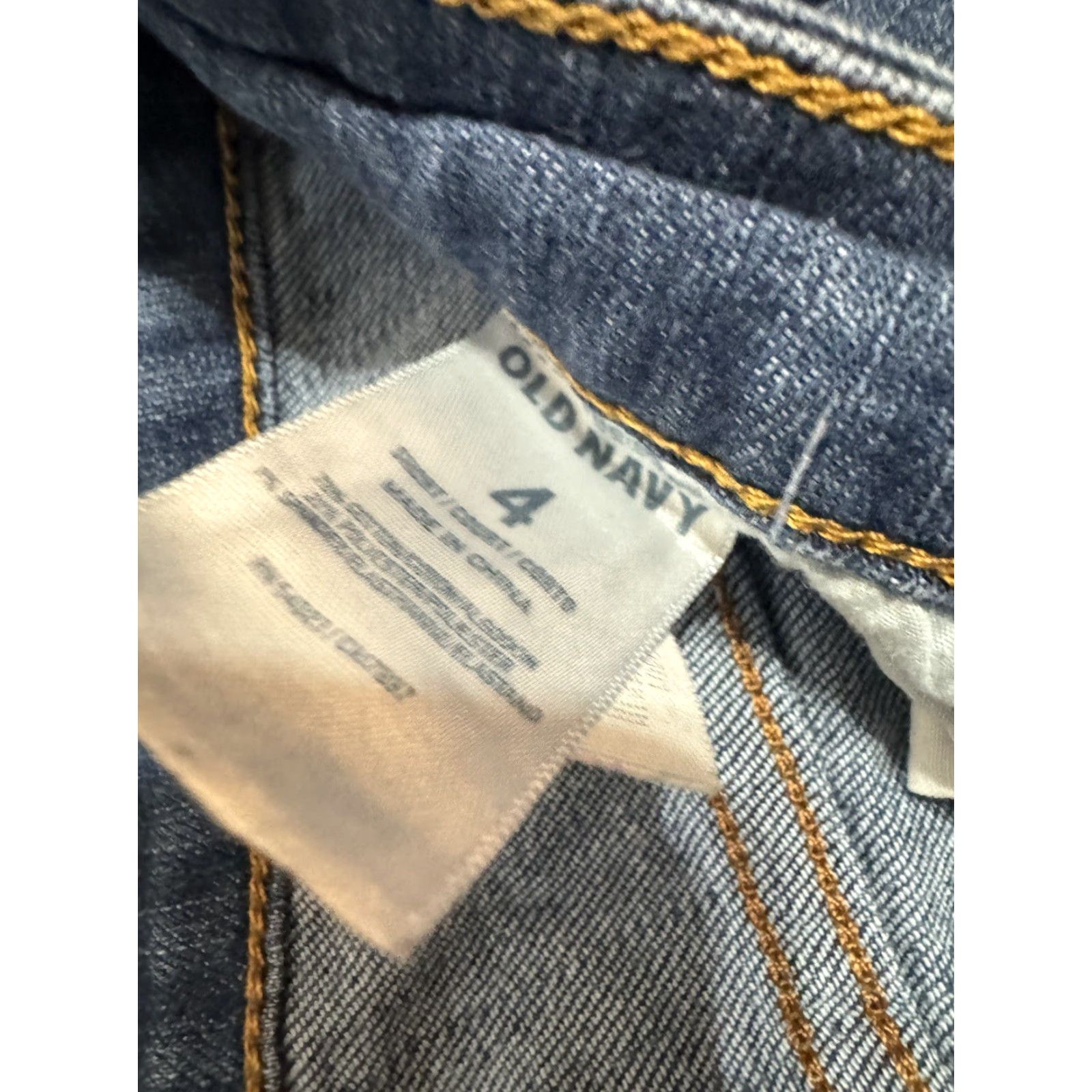 Old Navy VINTAGE Old Navy The Diva Low Rise Straight Leg Denim Women's 4 Regular Blue Distressed Size ONE SIZE - 5 Thumbnail