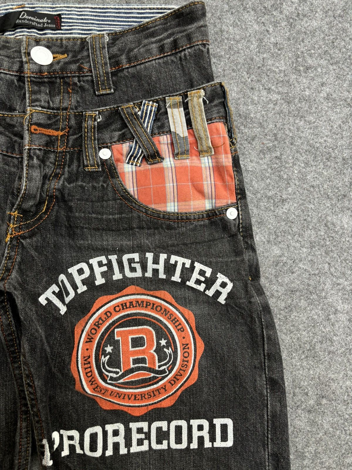 Japanese Brand 💥Insane Double Waist💥Rare Dominate Black Wash Denim F526 Size US 30 / EU 46 - 4 Thumbnail
