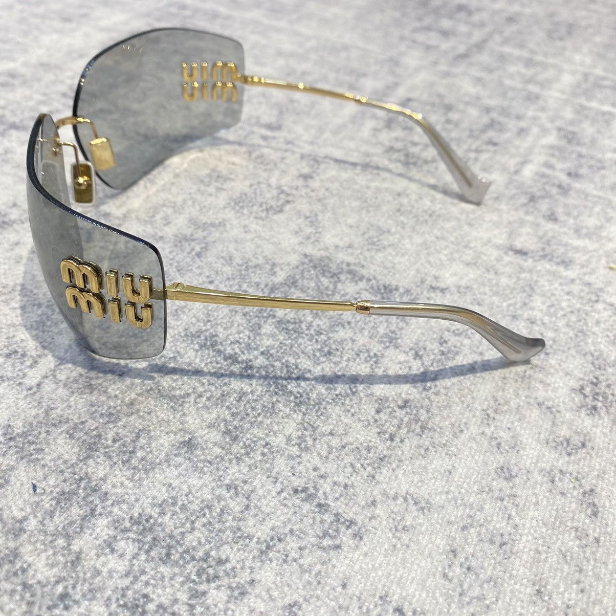 Miu Miu MIU MIU MU 54YS 5AK30B Sunglasses LIGHT GREY Size ONE SIZE - 13 Thumbnail