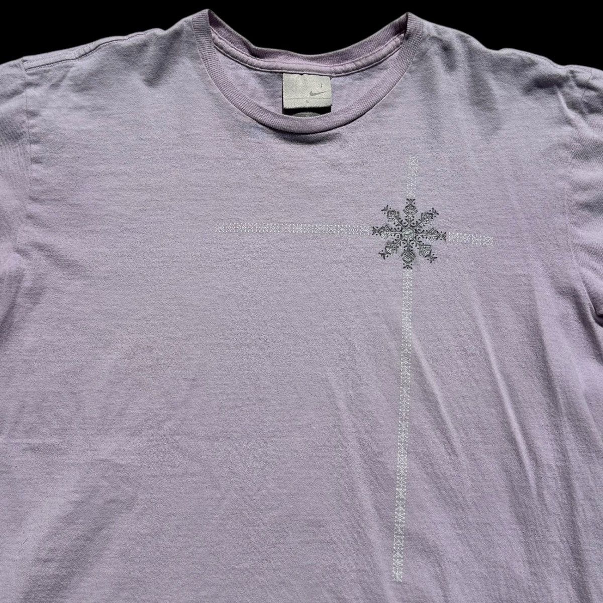 Nike × Vintage Vintage USA Nike Snow Patterned Logo Pink Shirt Women’s L Size L / US 10 / IT 46 - 2 Thumbnail