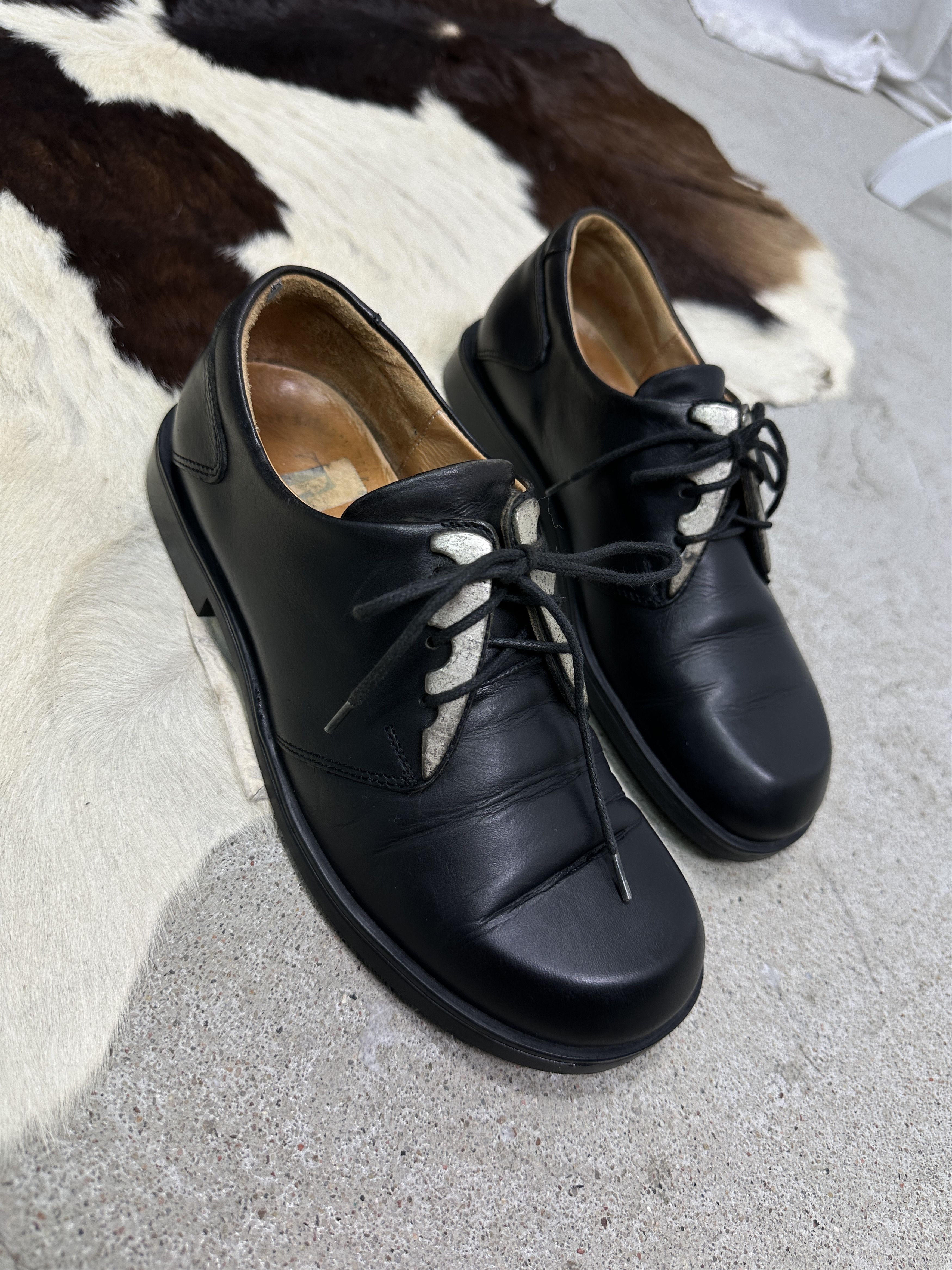 Vintage Vintage Avant Garde Grunge Opium Derby Metal Y2K Boots Size US 5 / IT 35 - 1 Thumbnail