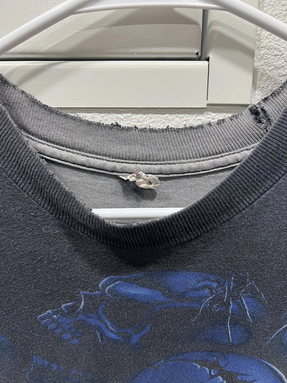 Other Y2K Faded Blue Skull Tee Size US XL / EU 56 / 4 - 2 Thumbnail