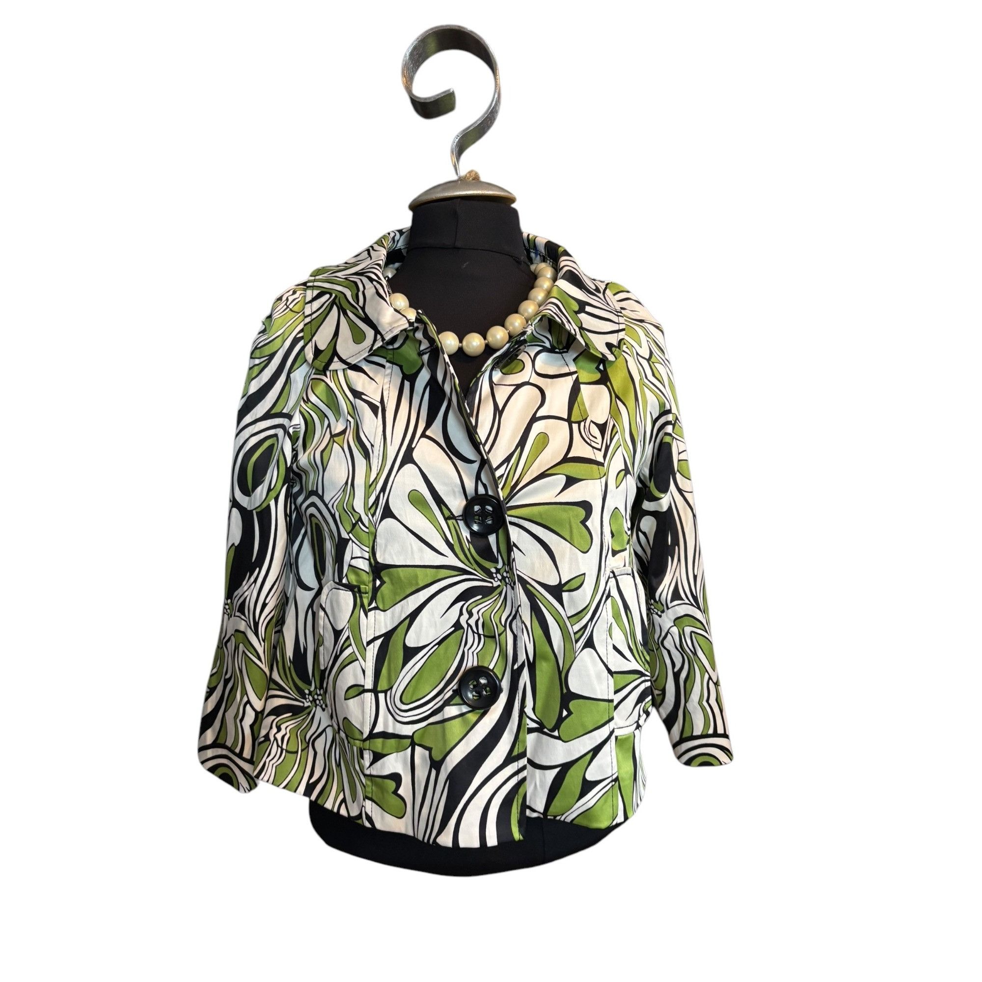 Other vertigo Womens Abstract Print Cropped Jacket With Large Butt Size S / US 4 / IT 40 - 3 Thumbnail