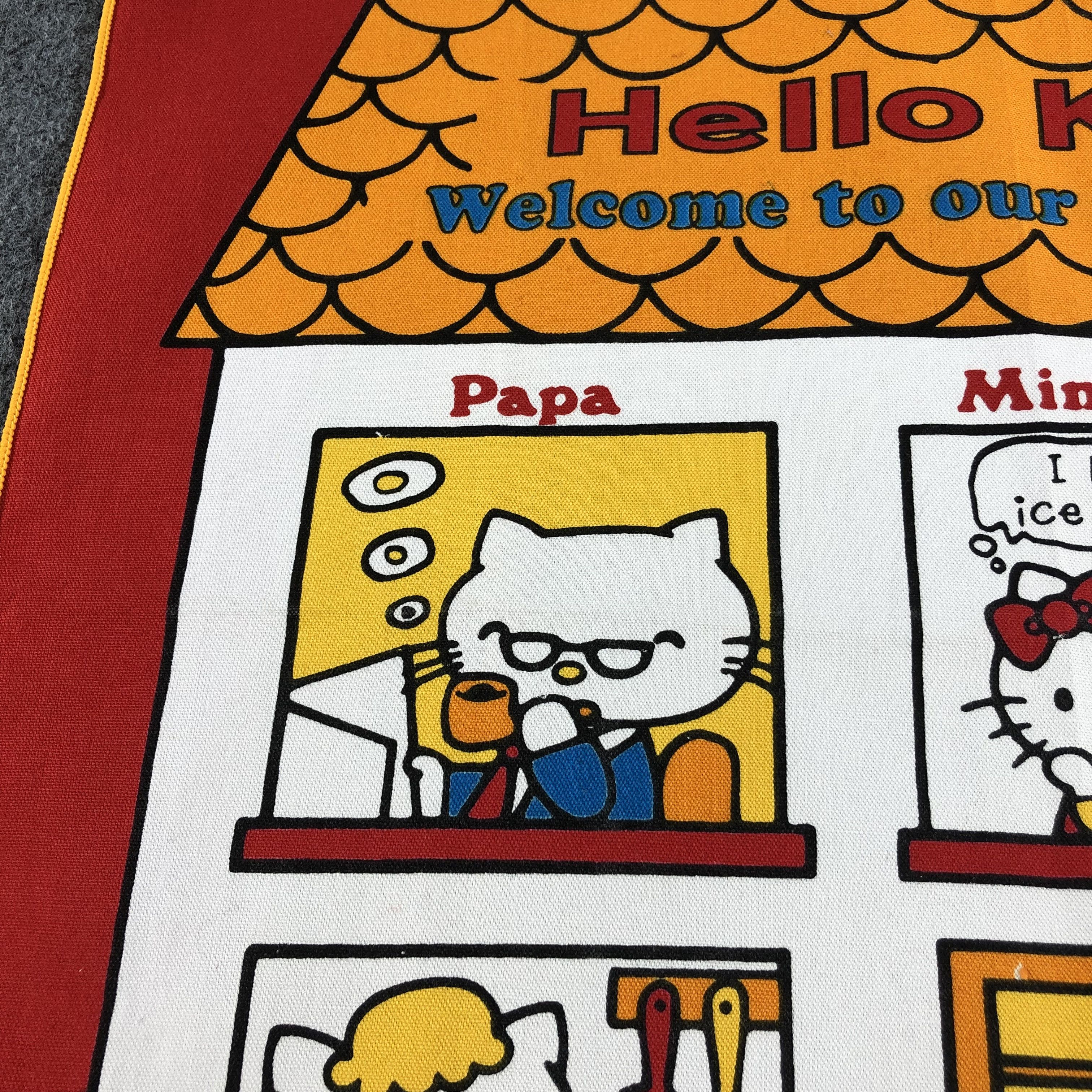 Anime × Japanese Brand × Vintage Hello Kitty Family Handkerchief Neckerchief Bandana X39 Size ONE SIZE - 3 Thumbnail