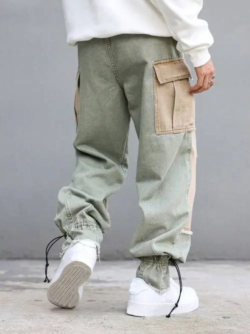 Japanese Brand Baggy Cargo Denim Jeans Regulated Leg Size US 34 / EU 50 - 4 Thumbnail