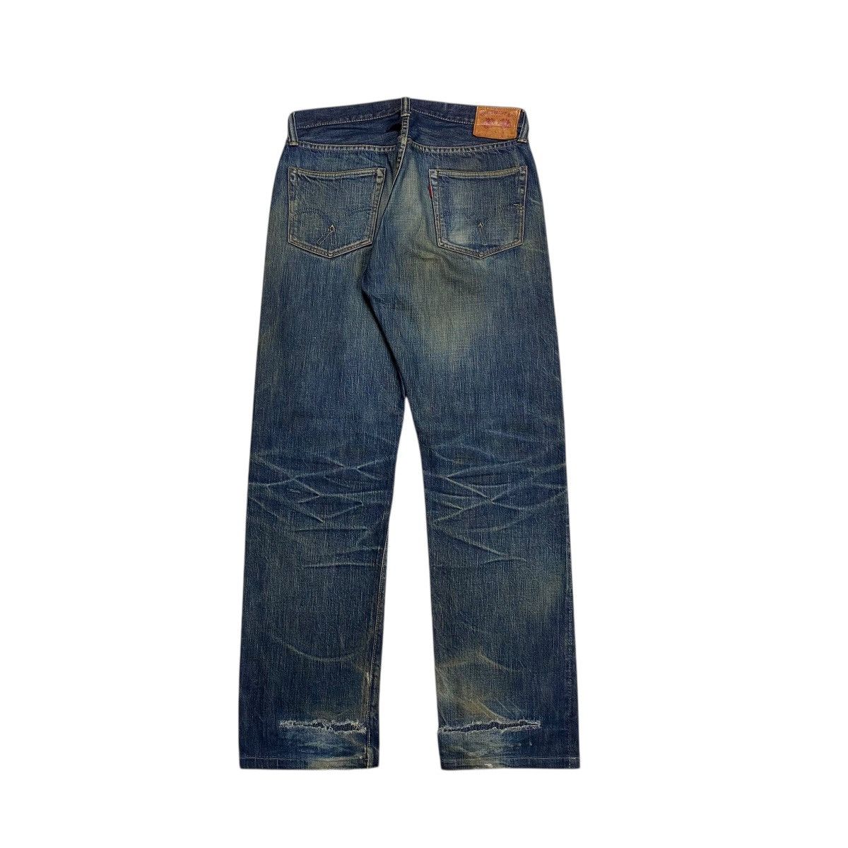 Full Count & Co. Fullcount & Co. Lot 1101 Faded Distress Denim Selvedge Pants Size US 33 - 3 Thumbnail
