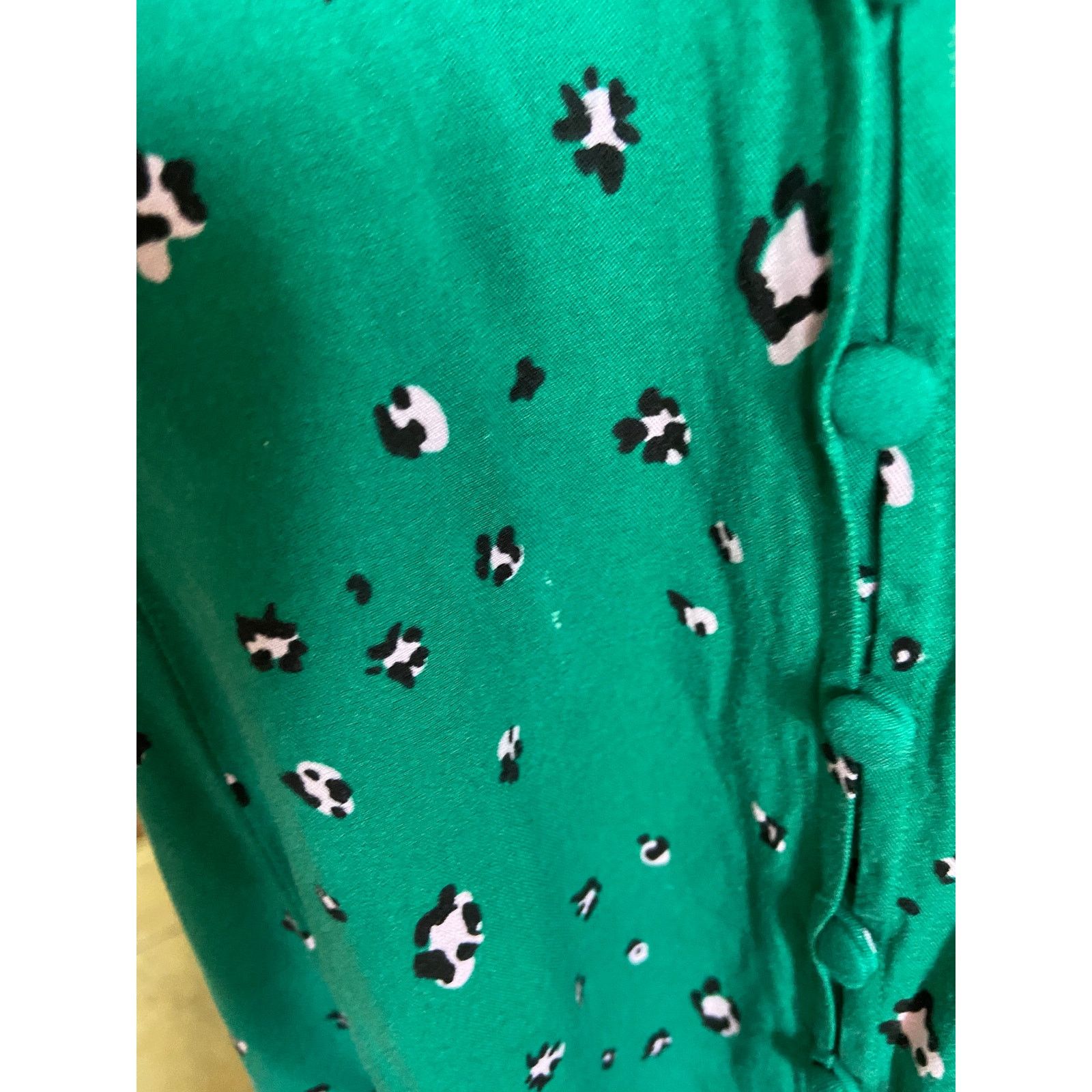 Other Torrid Emerald Green Challis Leopard Button & Corset Back 2 Size XXL / US 16-18 / IT 52-54 - 8 Thumbnail
