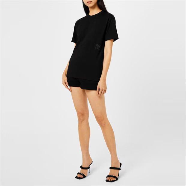 Alexander Wang o1g2r1mq0824 Puff Logo T- Shirts in Black Size XS / US 0-2 / IT 36-38 - 4 Thumbnail