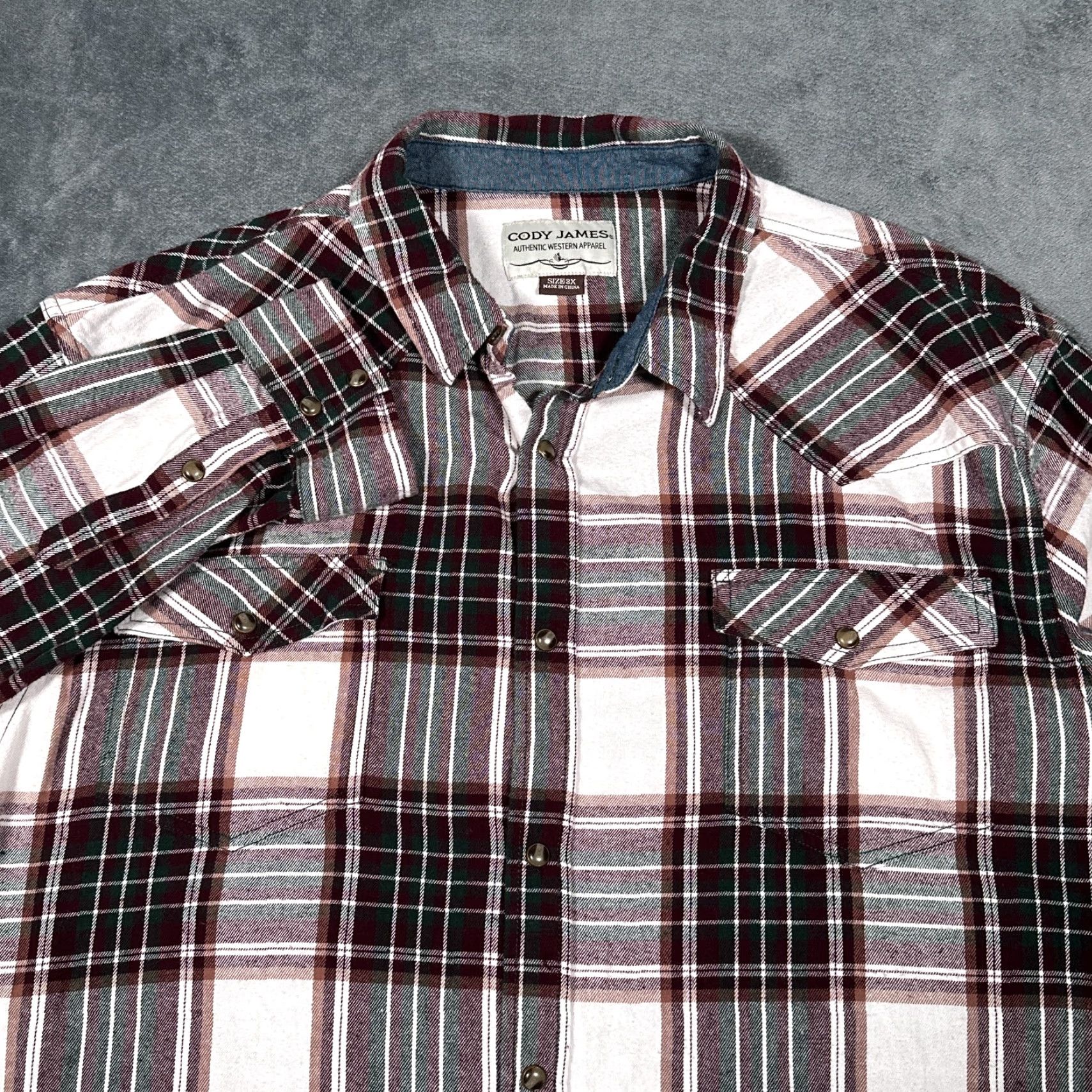 Cody James VINTAGE Cody James Western Shirt Men 3XL Plaid Cotton Flannel Cowboy Rodeo Western Ranchwear Long Sleeve Button-Up Size US XXL / EU 58 / 5 - 3 Thumbnail