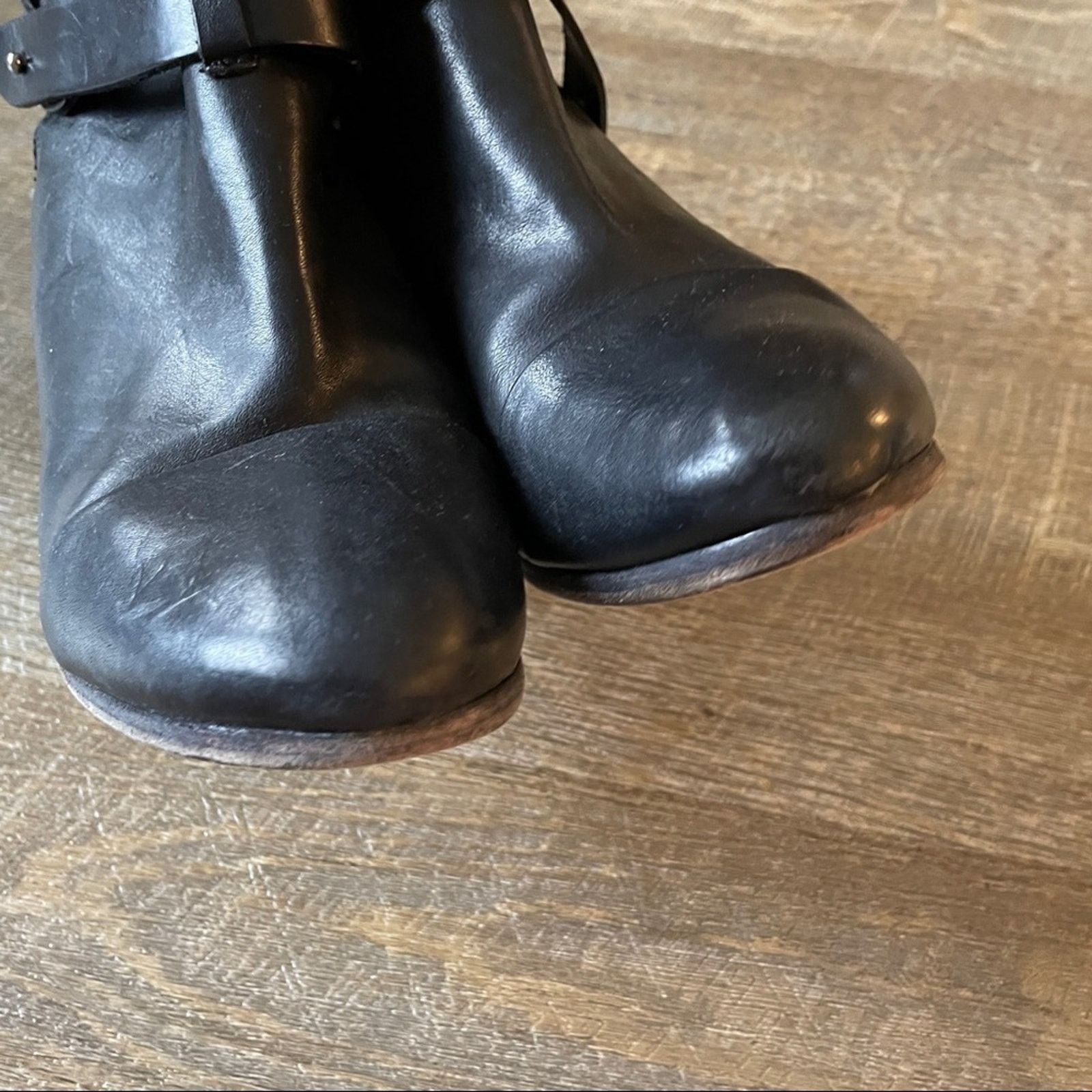 Rag & Bone Rag & Bone Harrow Black Leather Ankle Boots Sz 40 Size US 10 / IT 40 - 6 Thumbnail