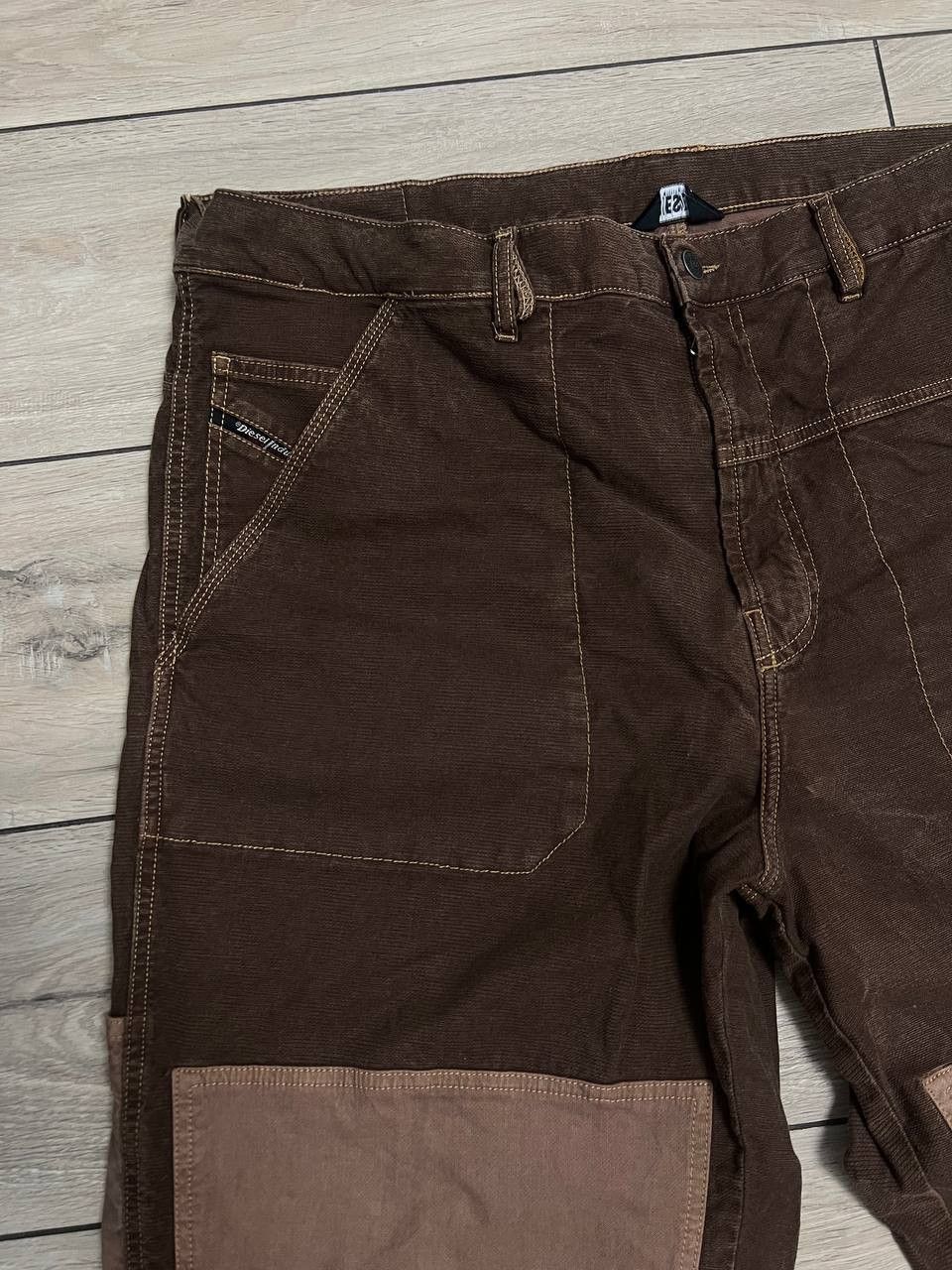 Diesel Diesel Double Knee Painters Brown Jeans D-Franky Jogg Size US 43 - 12 Thumbnail