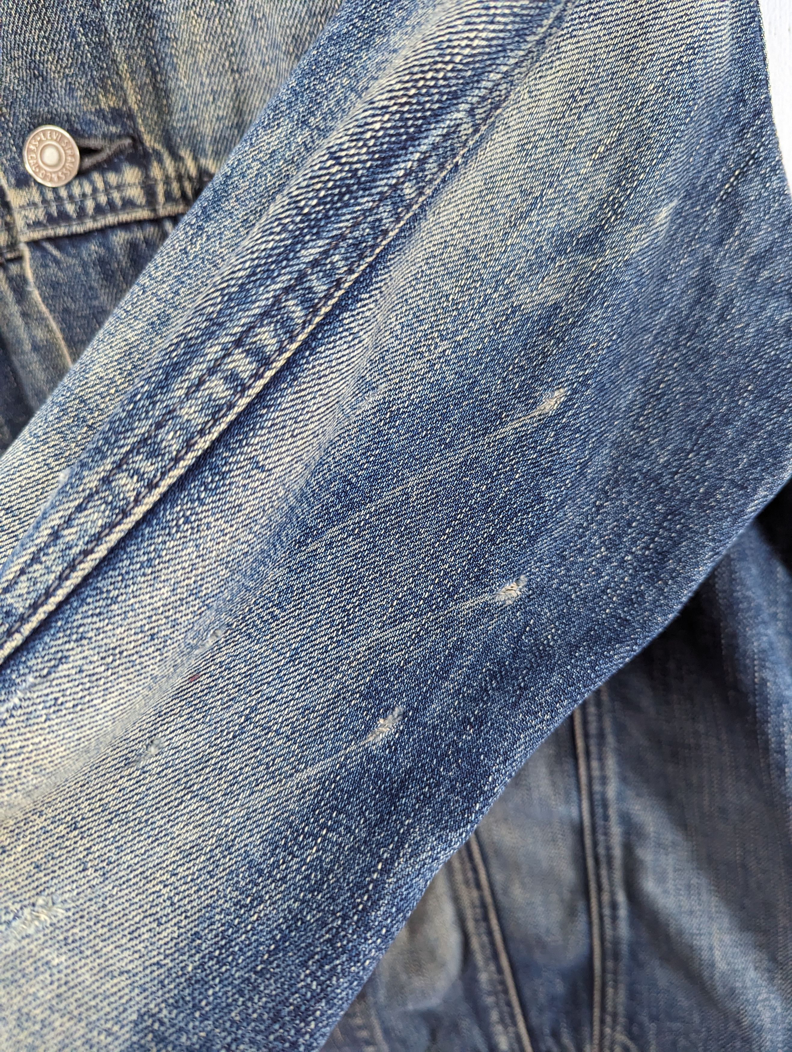 Levi's Vintage Levis Dirty Blue Distressed Denim Jacket Size US M / EU 48-50 / 2 - 8 Thumbnail