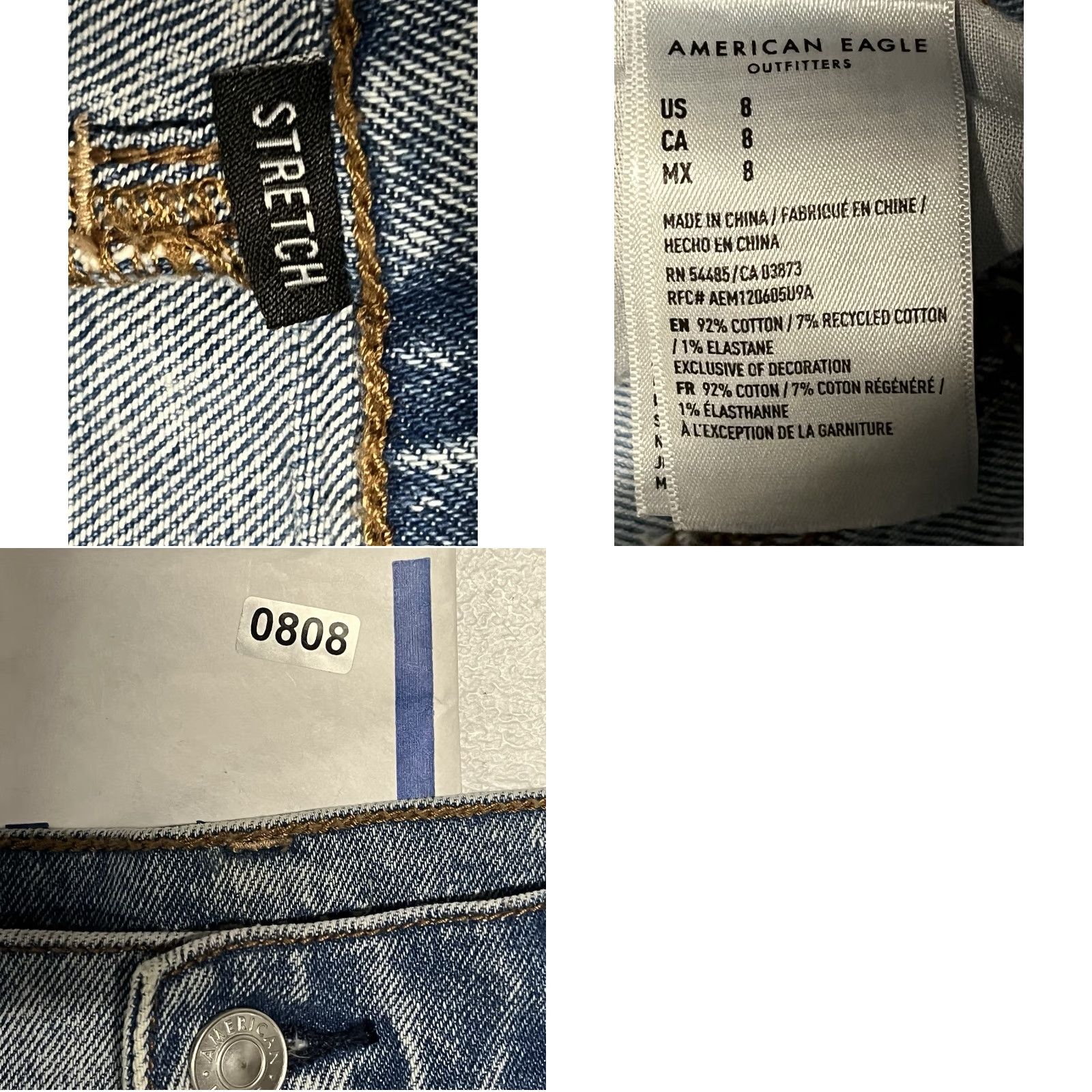 American Eagle Outfitters American Eagle Shorts Women’s Regular Size 8 Blue Denim Boyfriend High Rise 5-Pocket Stretch Vintage: No Size 30" / US 8 / IT 44 - 8 Thumbnail