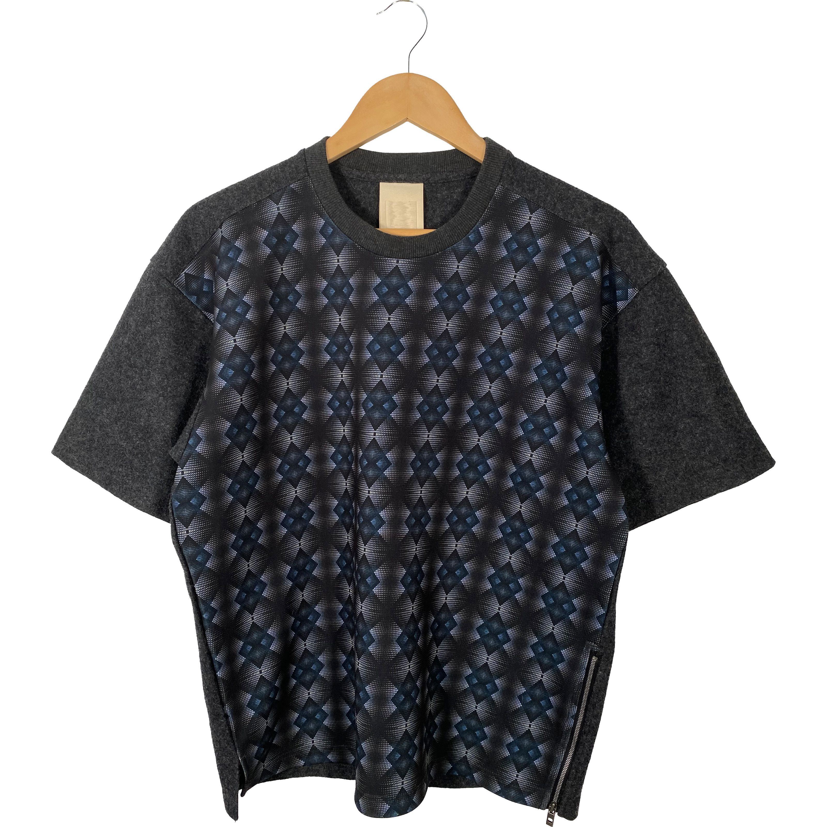 Wooyoungmi Pattern Wool Short Sleeve Shirt Size 48