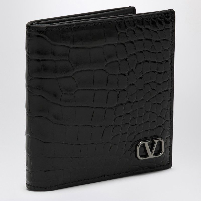 Valentino Valentino Garavani Signature Vlogo Wallet Black Size ONE SIZE - 1 Thumbnail