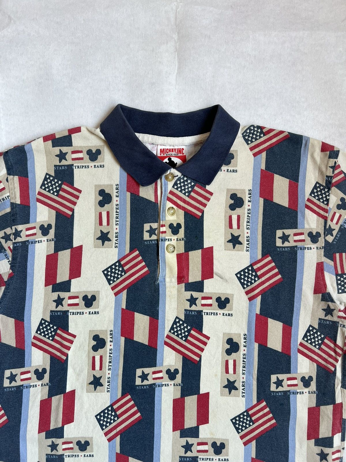 Disney Vintage Disney Mickey Mouse Overprint Polos Size US M / EU 48-50 / 2 - 4 Thumbnail
